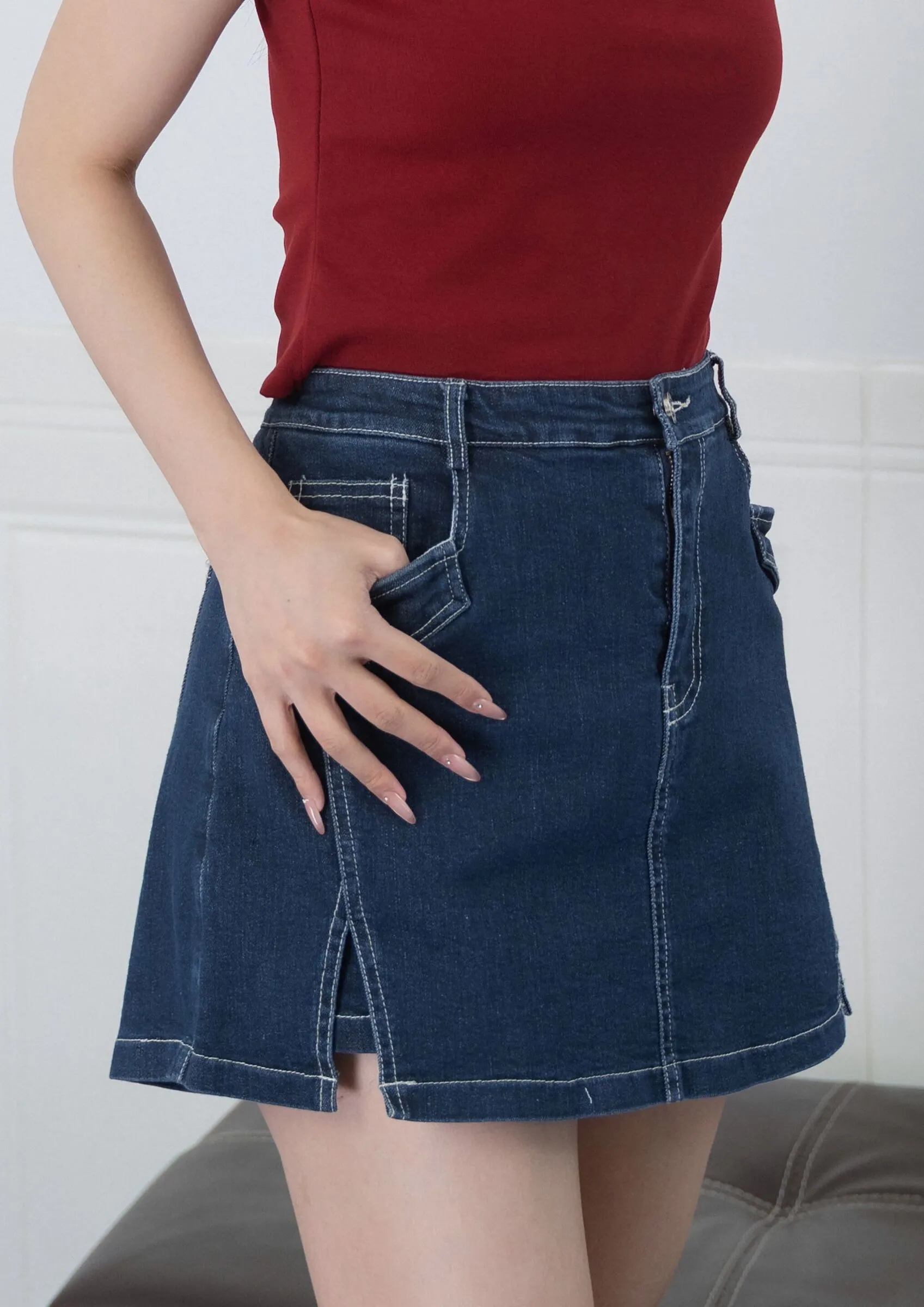Nora Indigo Split Skort ZJP5001