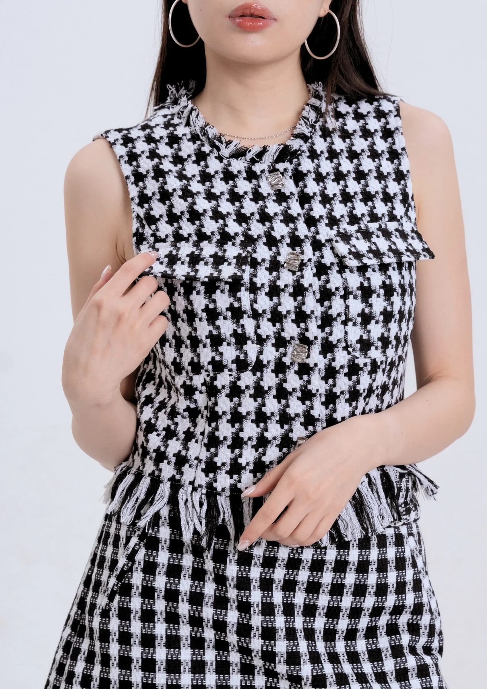 Houndstooth Vest ZBP5243