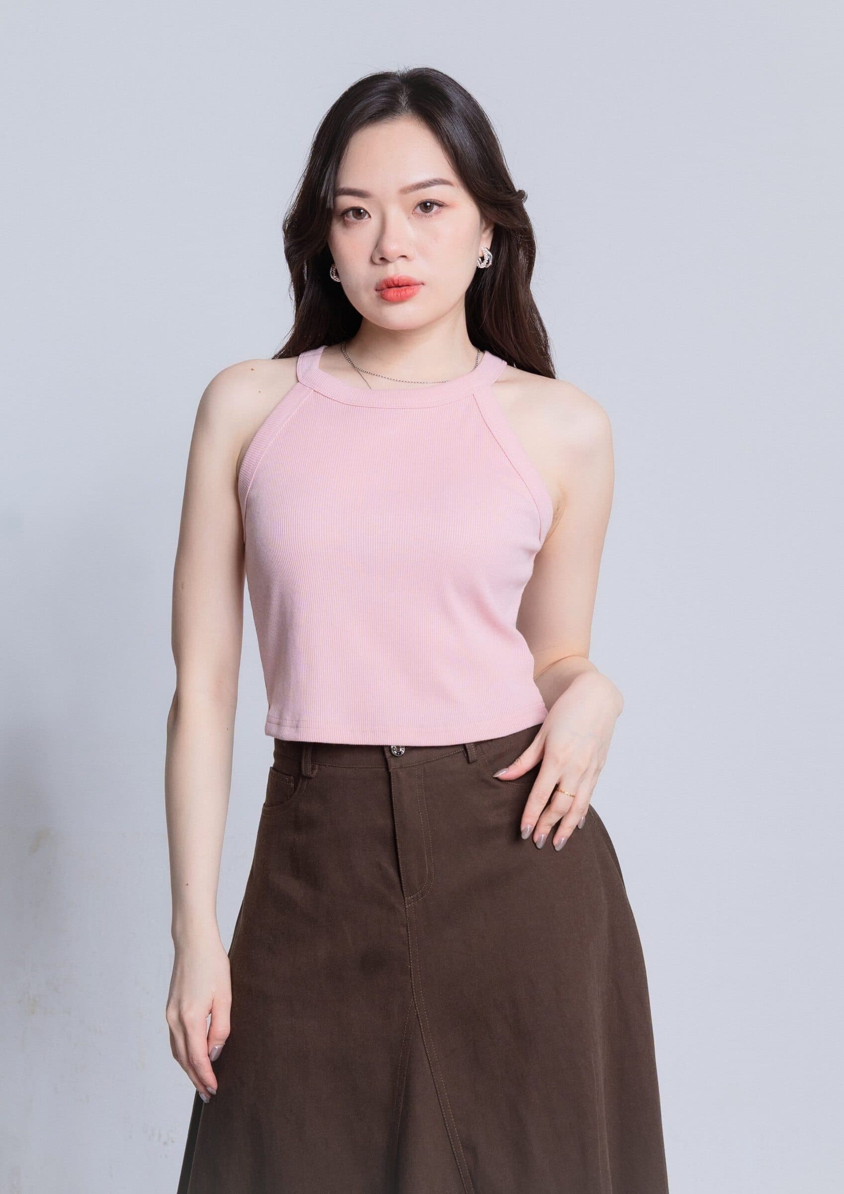 Halter Knit Tank ZNT6004