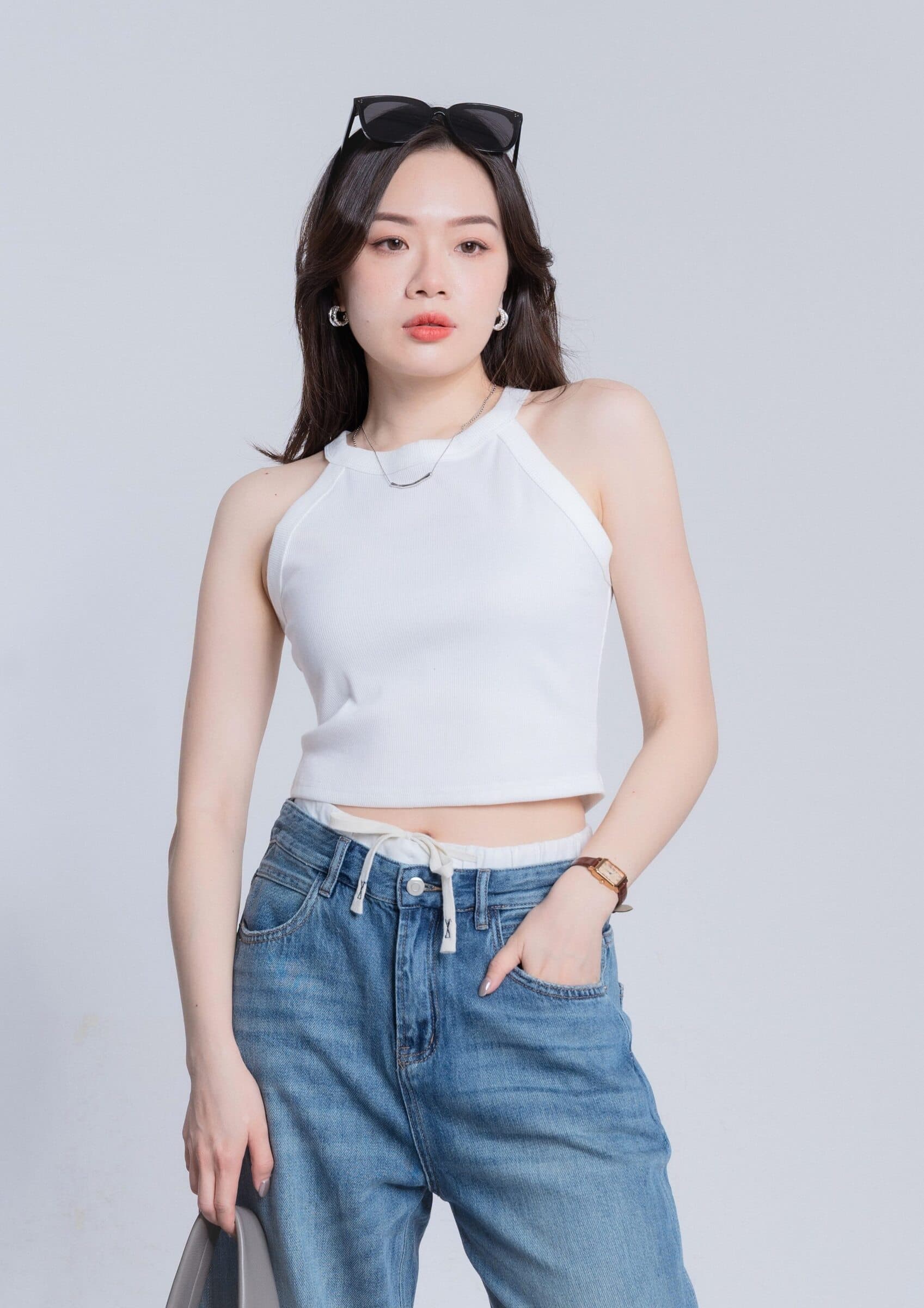Halter Knit Tank ZNT6004