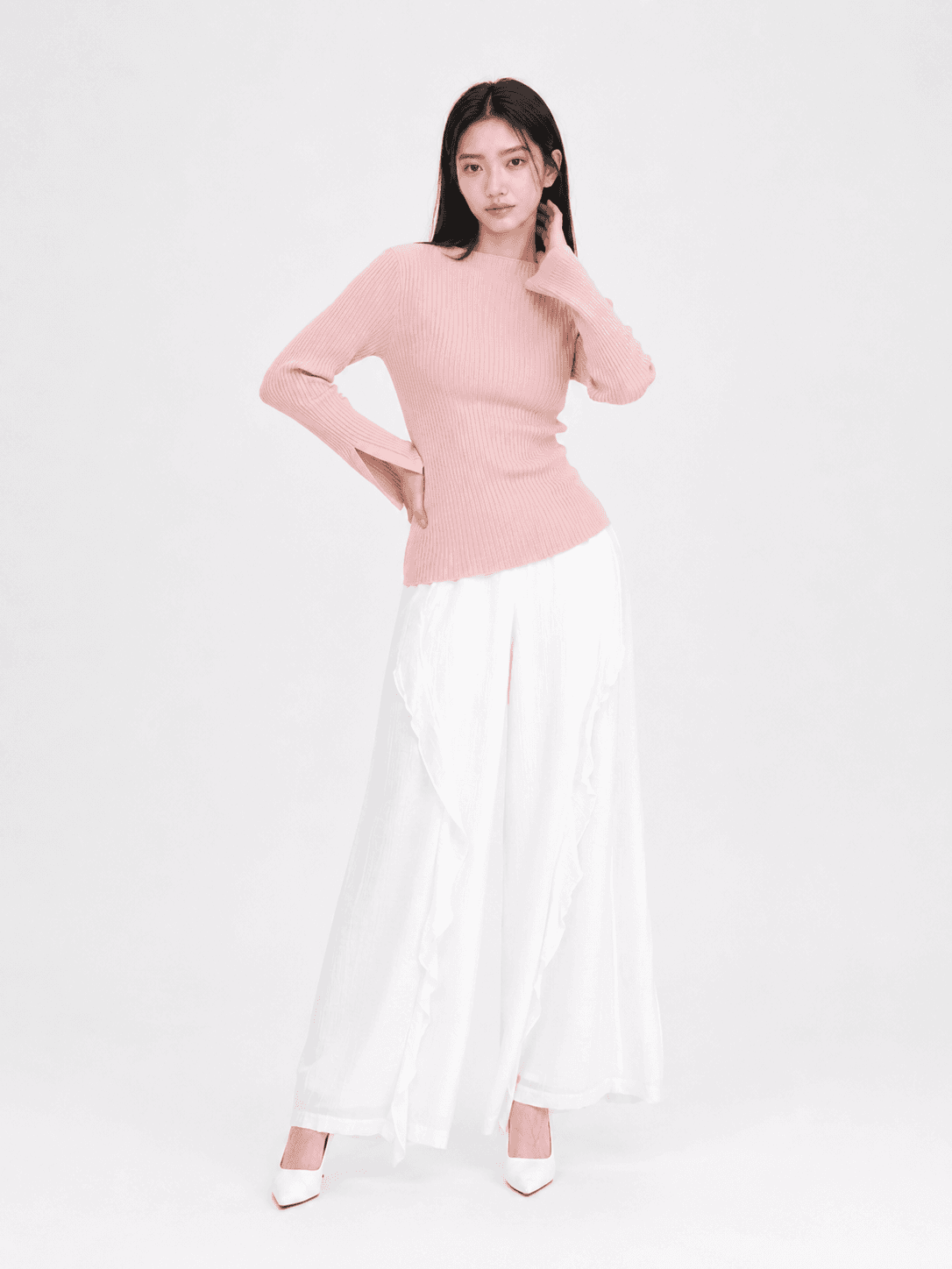 Clara Slit Sleeve Knit Top ZBP5028