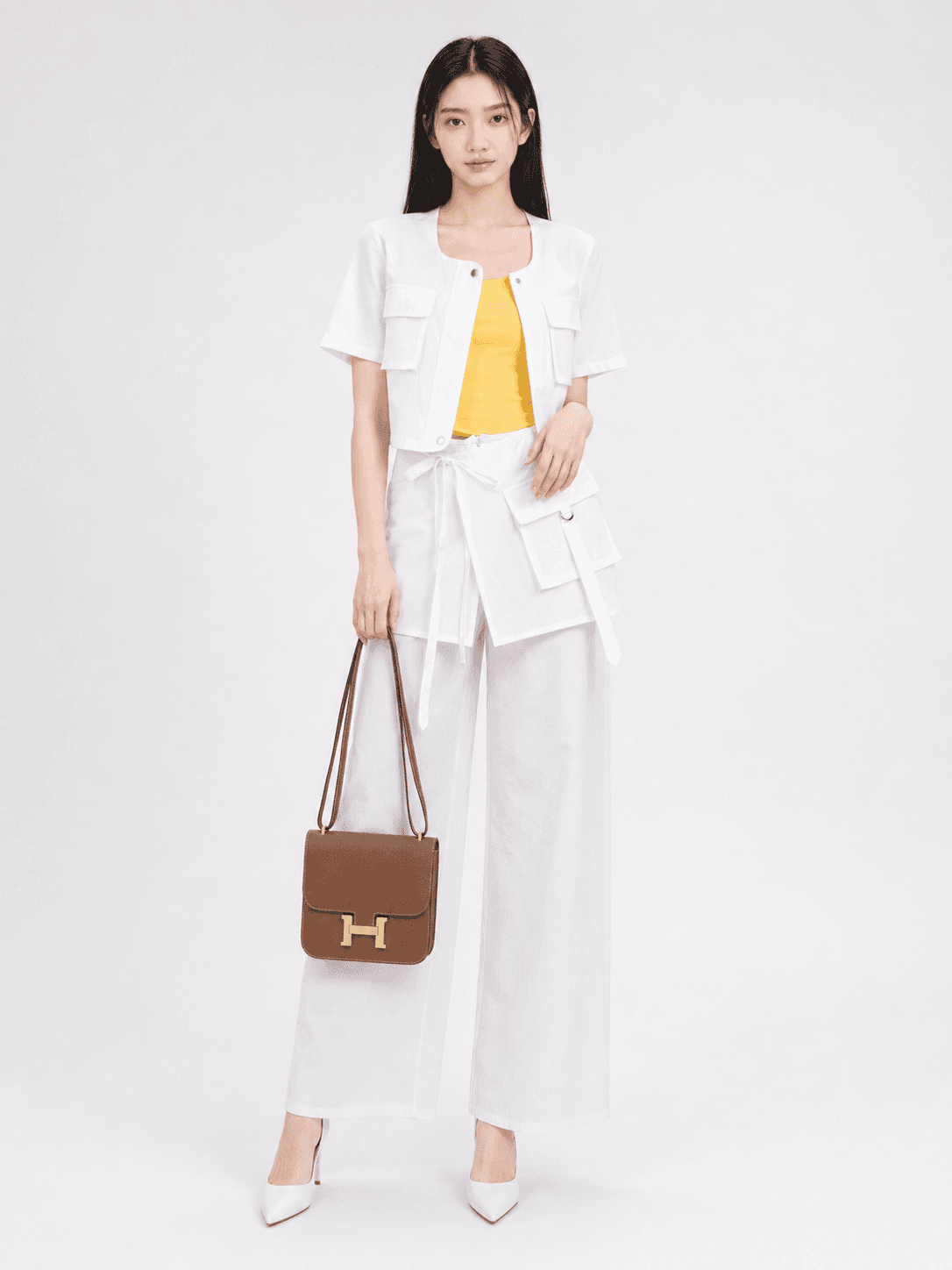 Cornelia Layered Skirt-Panel Pants ZLP5047