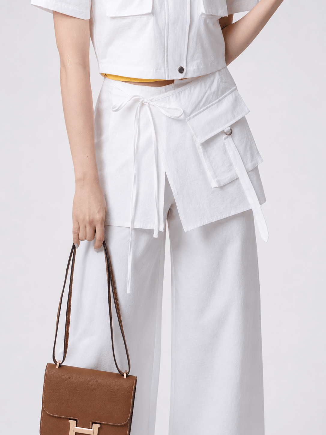 Cornelia Layered Skirt-Panel Pants ZLP5047