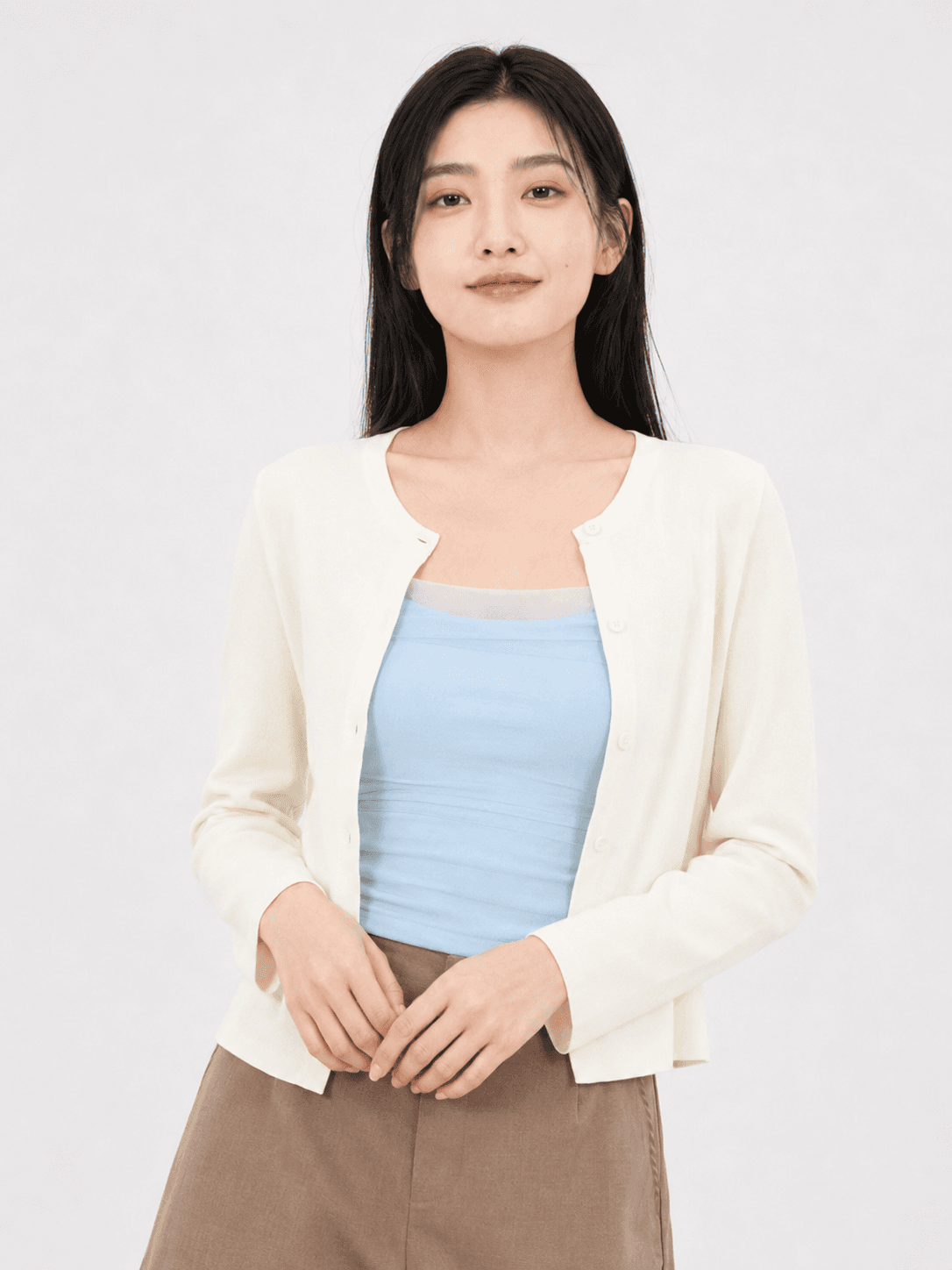 Cropped Knit Jacket ZBP5081
