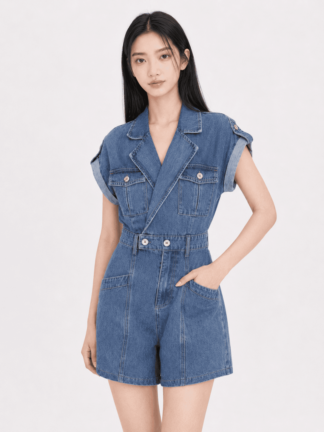 Cyrene Cool Denim Romper ZBL5034