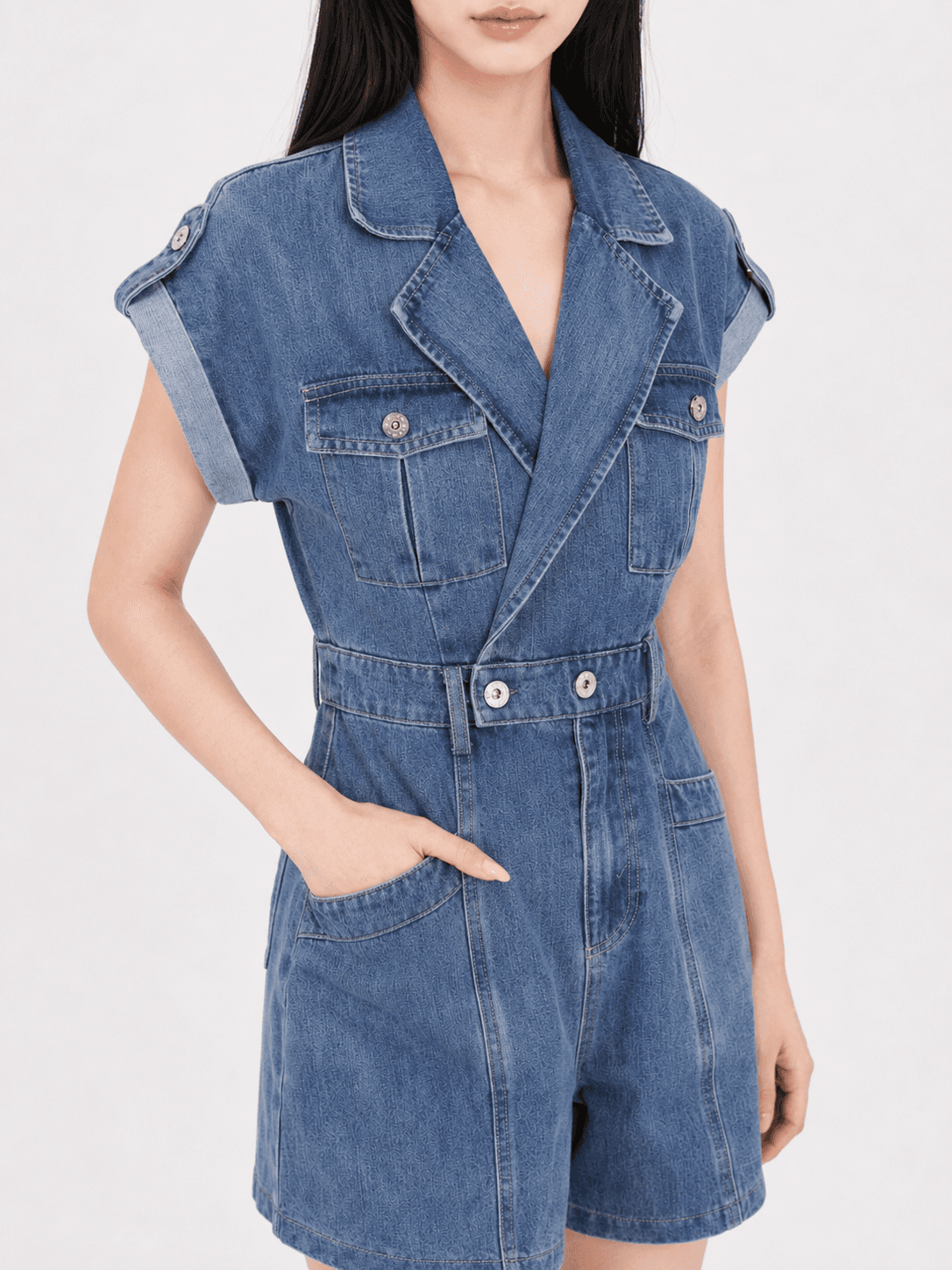 Cyrene Cool Denim Romper ZBL5034