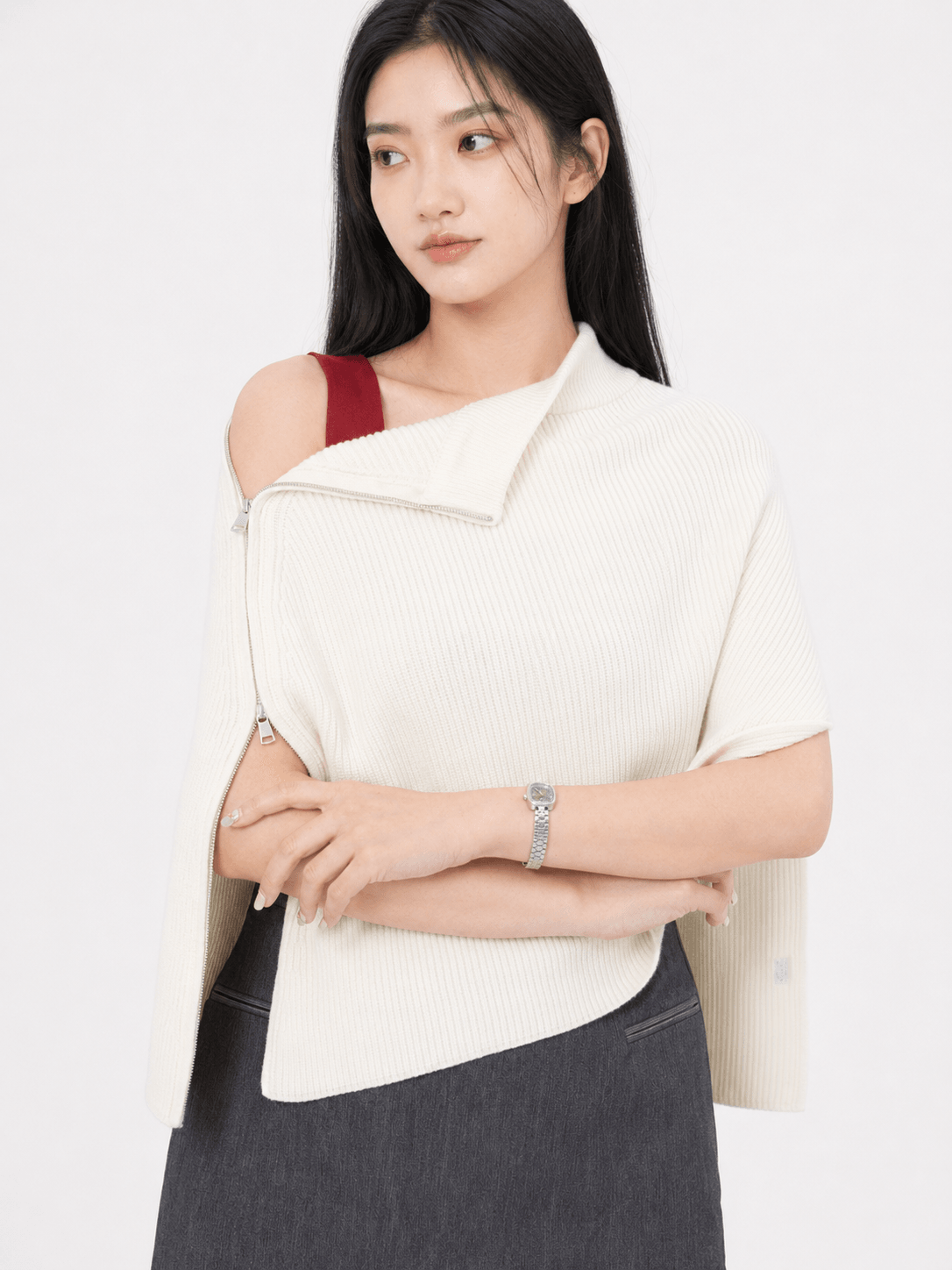 Daisy Knit Zip Cloak ZBP5082