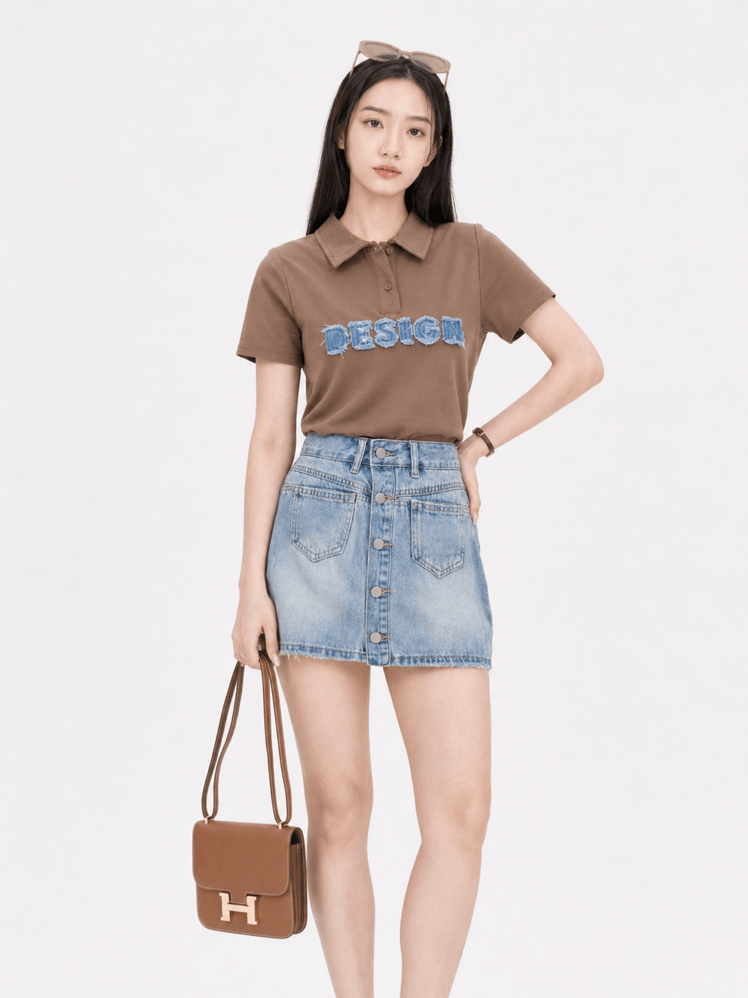 Denim Logo Polo Tee ZBP5259