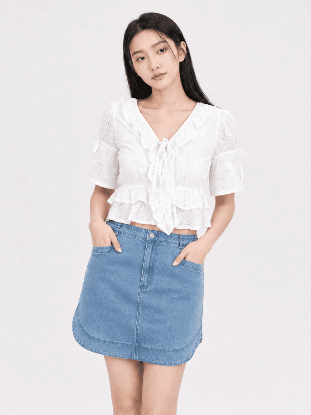 Elodie Tie-Front BlouseZBP5125