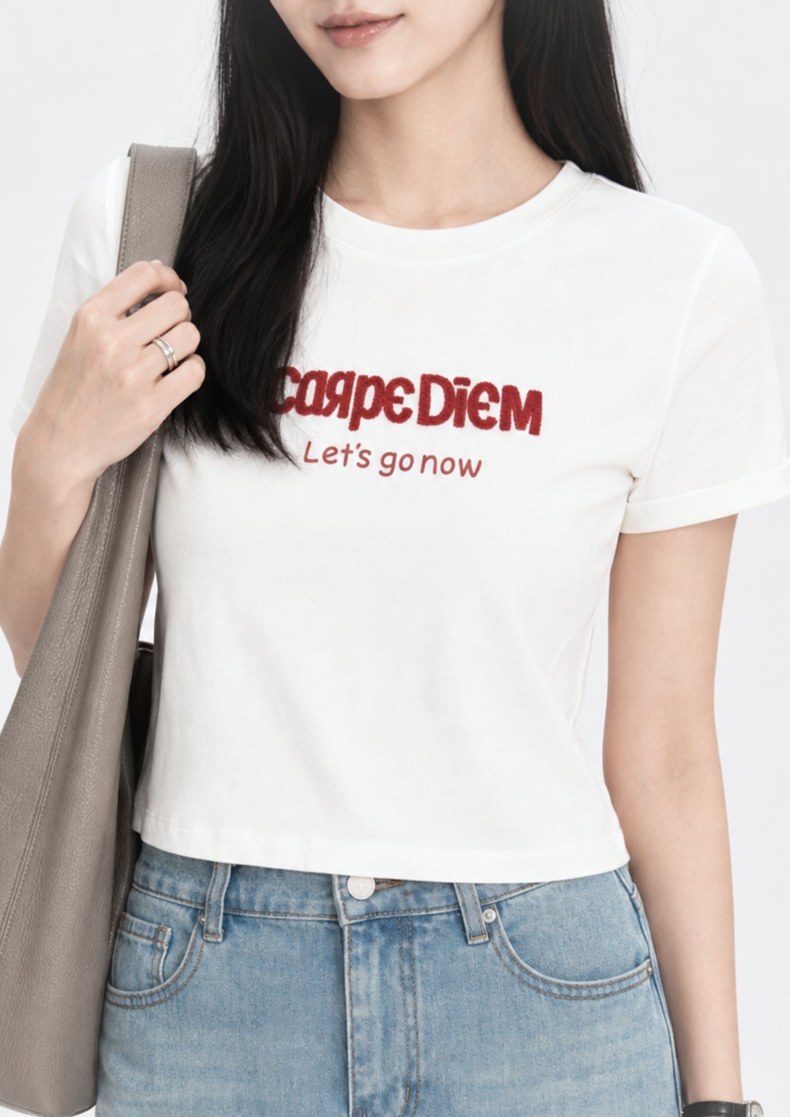 Embroidered Letter Tee