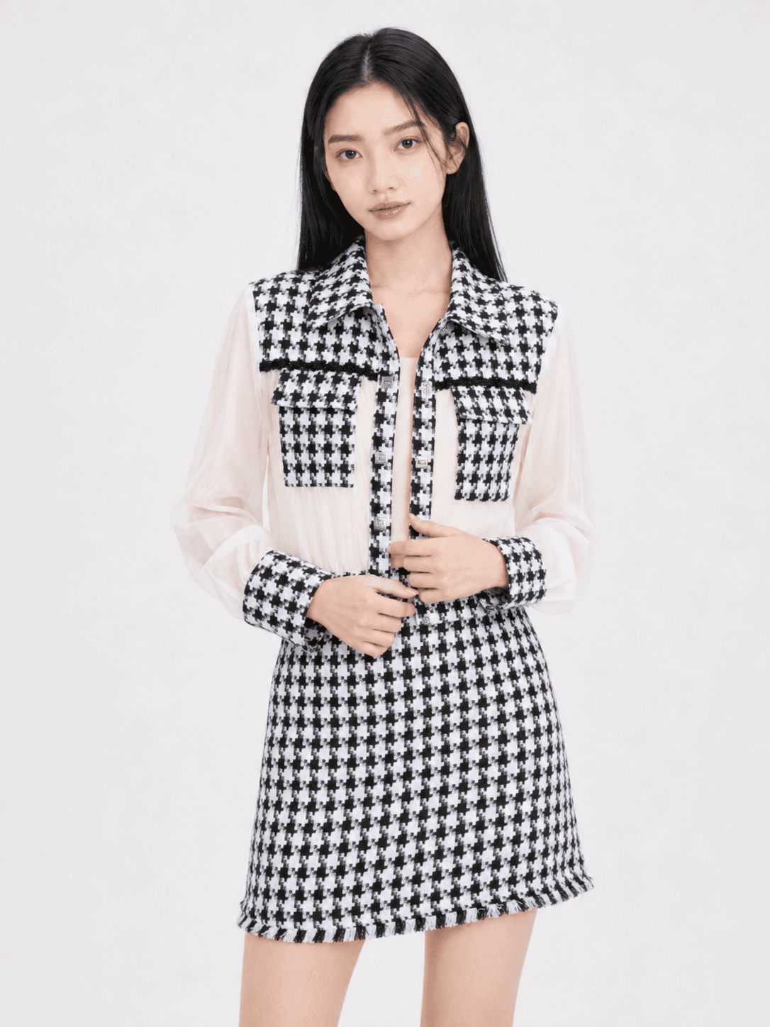 Houndstooth Skirt ZSK5067