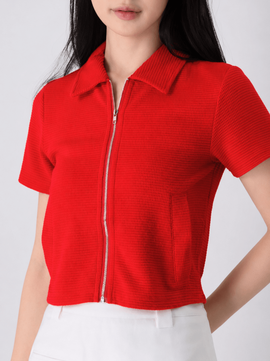 Regina Knitted Zip-up Top ZBP5199