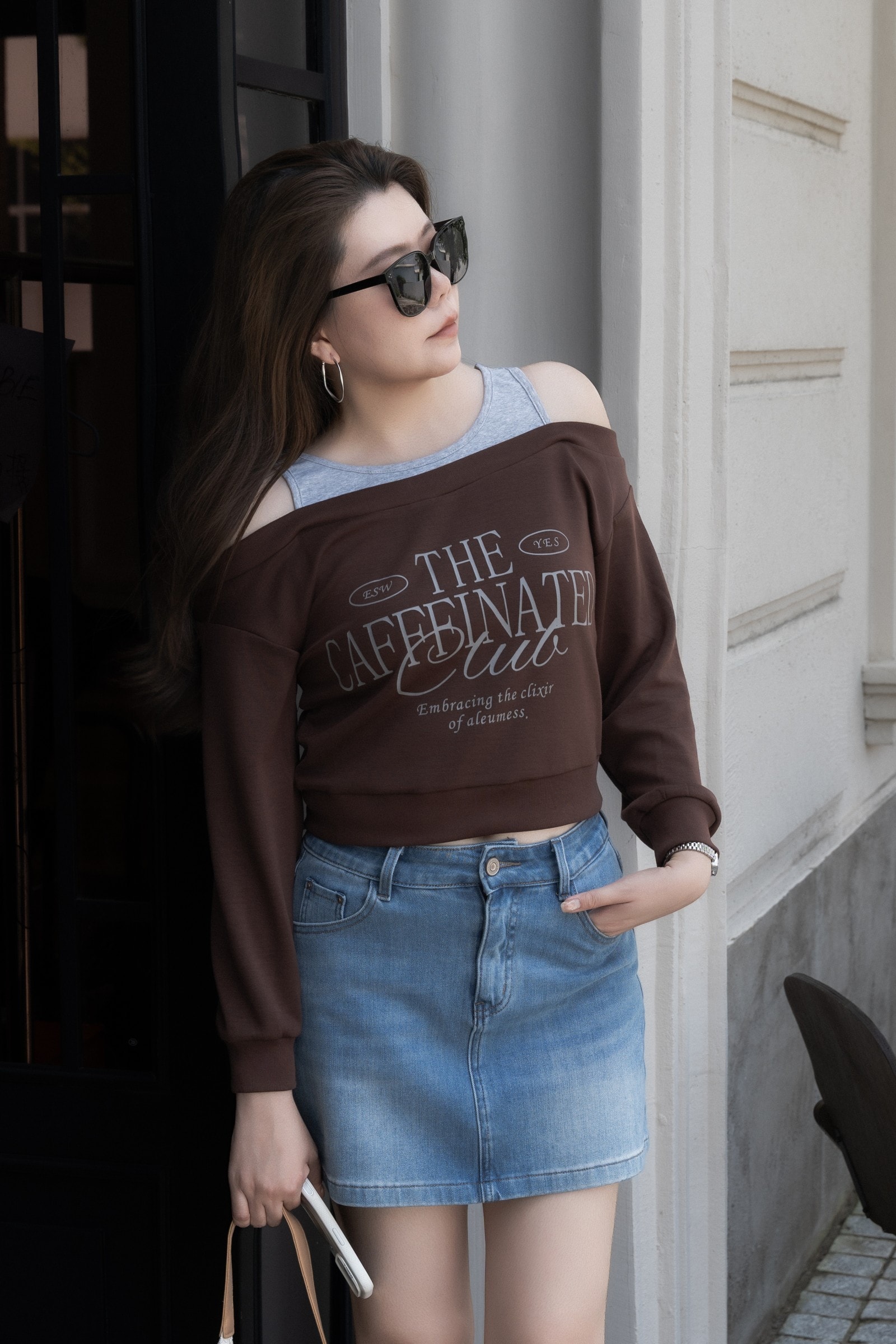 Scuba Shoulder Cut-Out Top