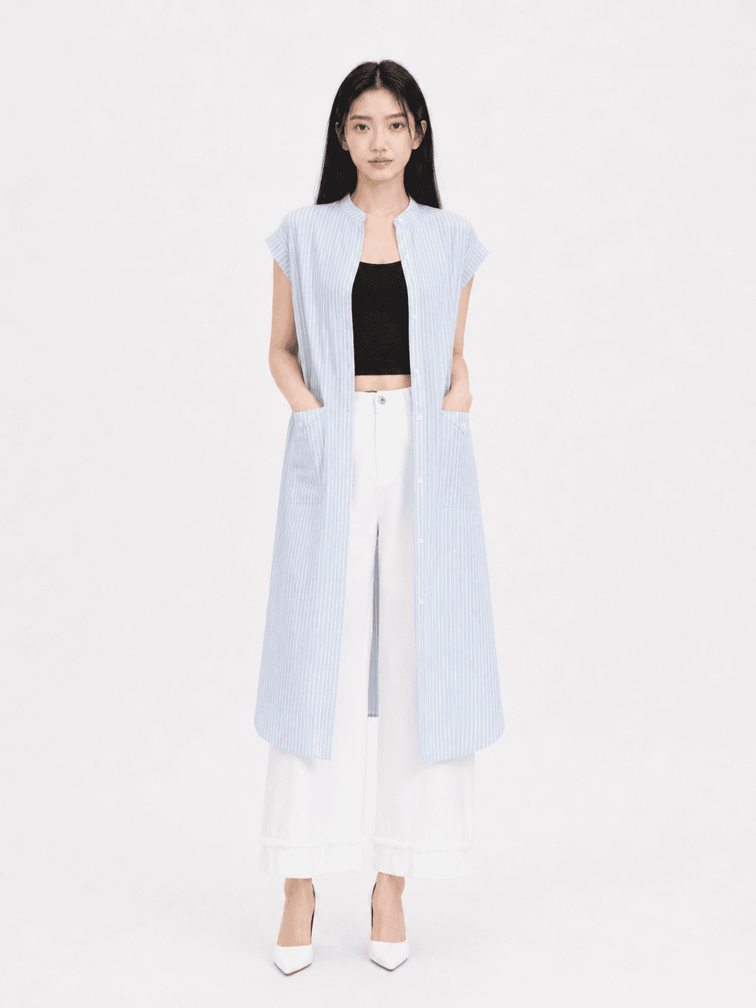 Striped Longline Shirt ZBL5050