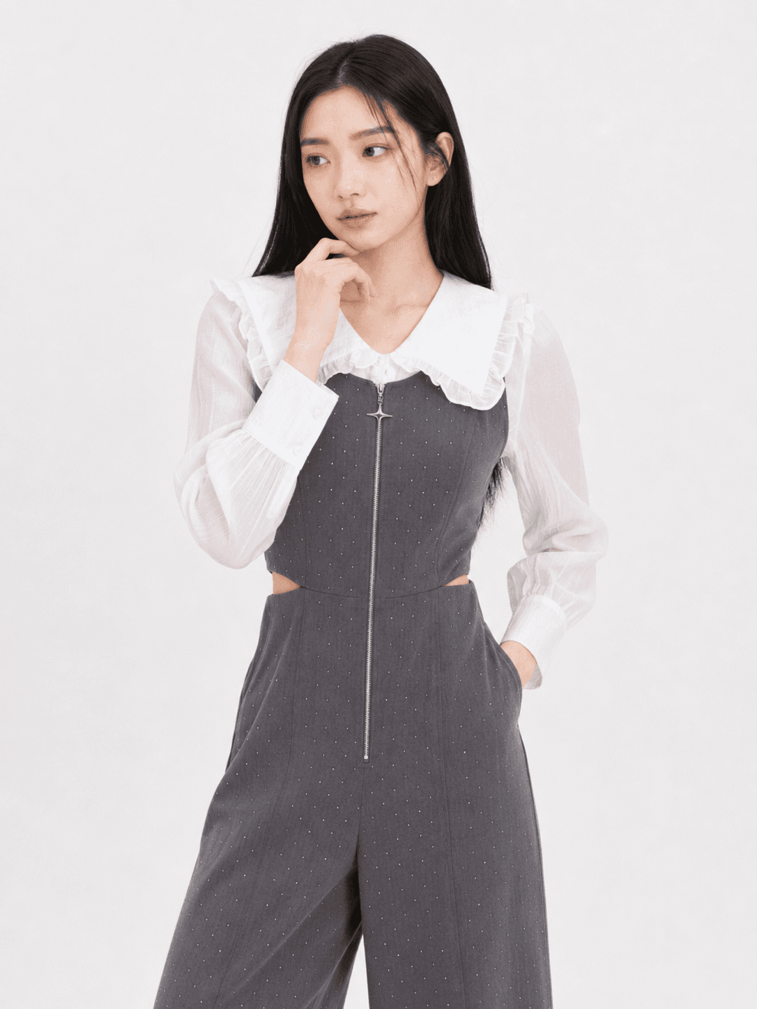 Rhinestone Jumpsuit ZBL5070