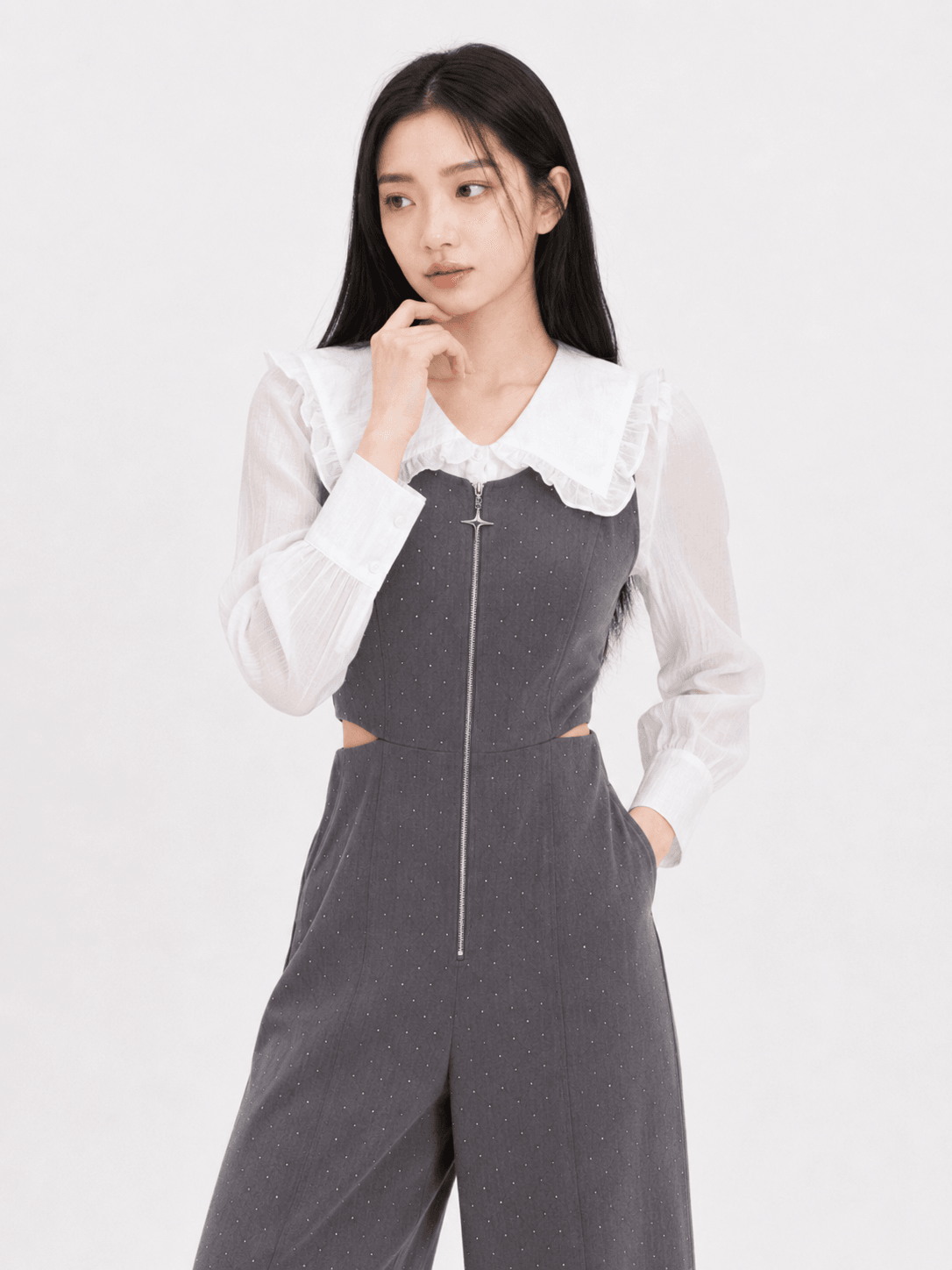 Rhinestone Jumpsuit ZBL5070