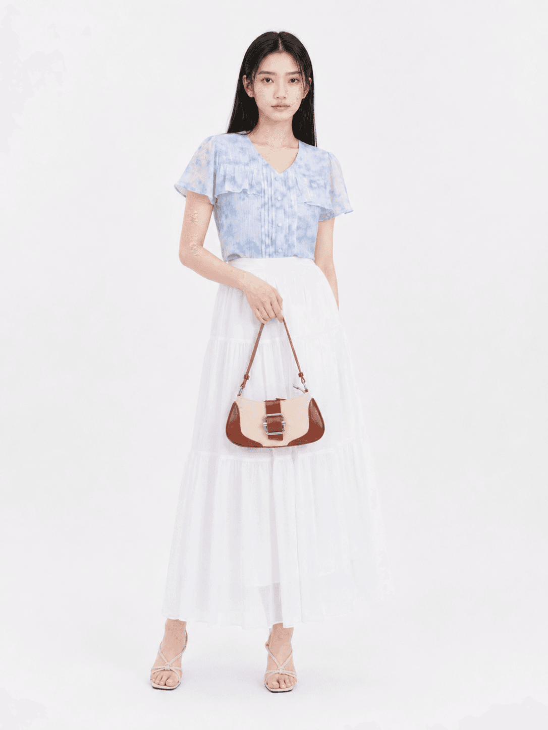 Dyed Organza Chiffon Top ZBP5271