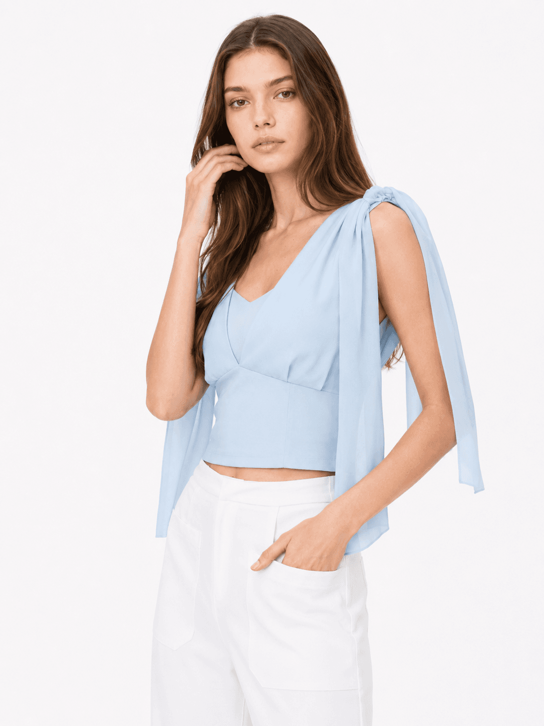 Organza Tie-Strap Top ZBP6022