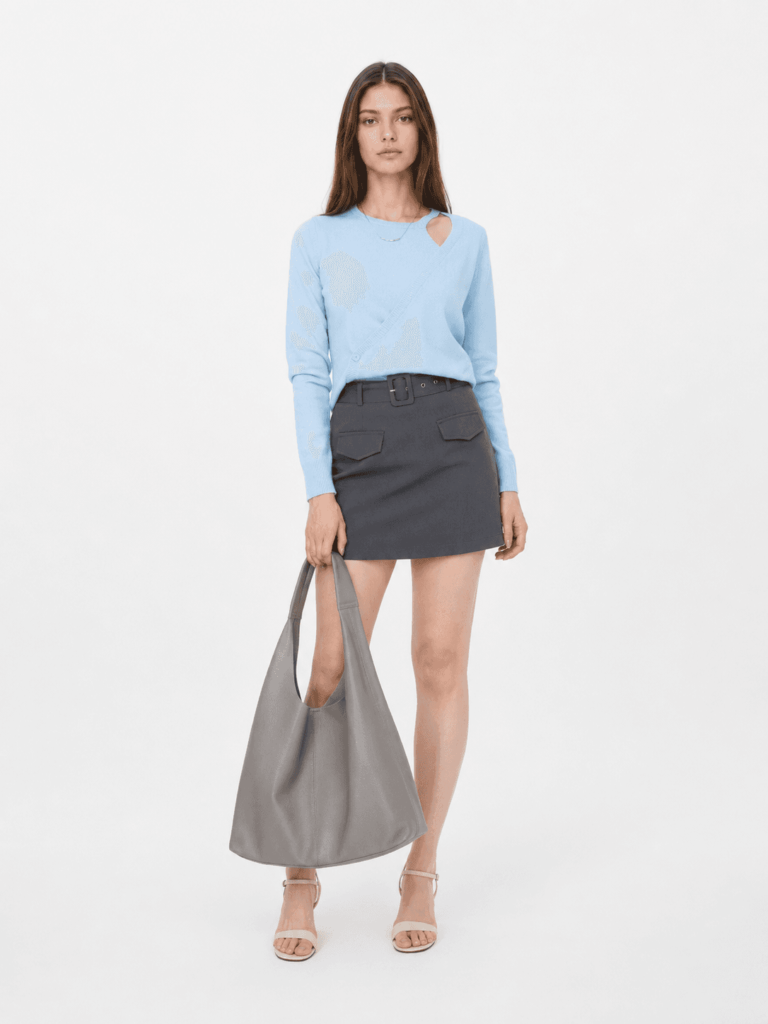 Unique Knit Long-Sleeve Top ZBP6057