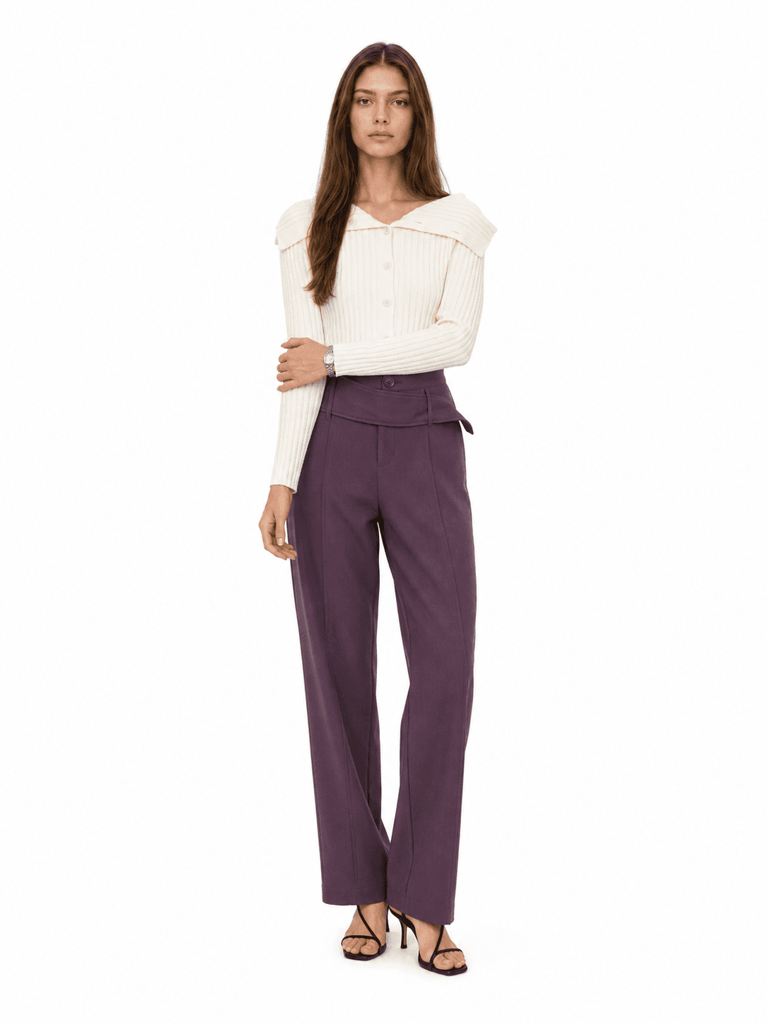 Knit Long-Sleeve Outer Top ZBP6065