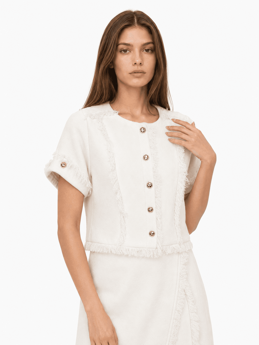 Tweed Elegant Top ZBP6067