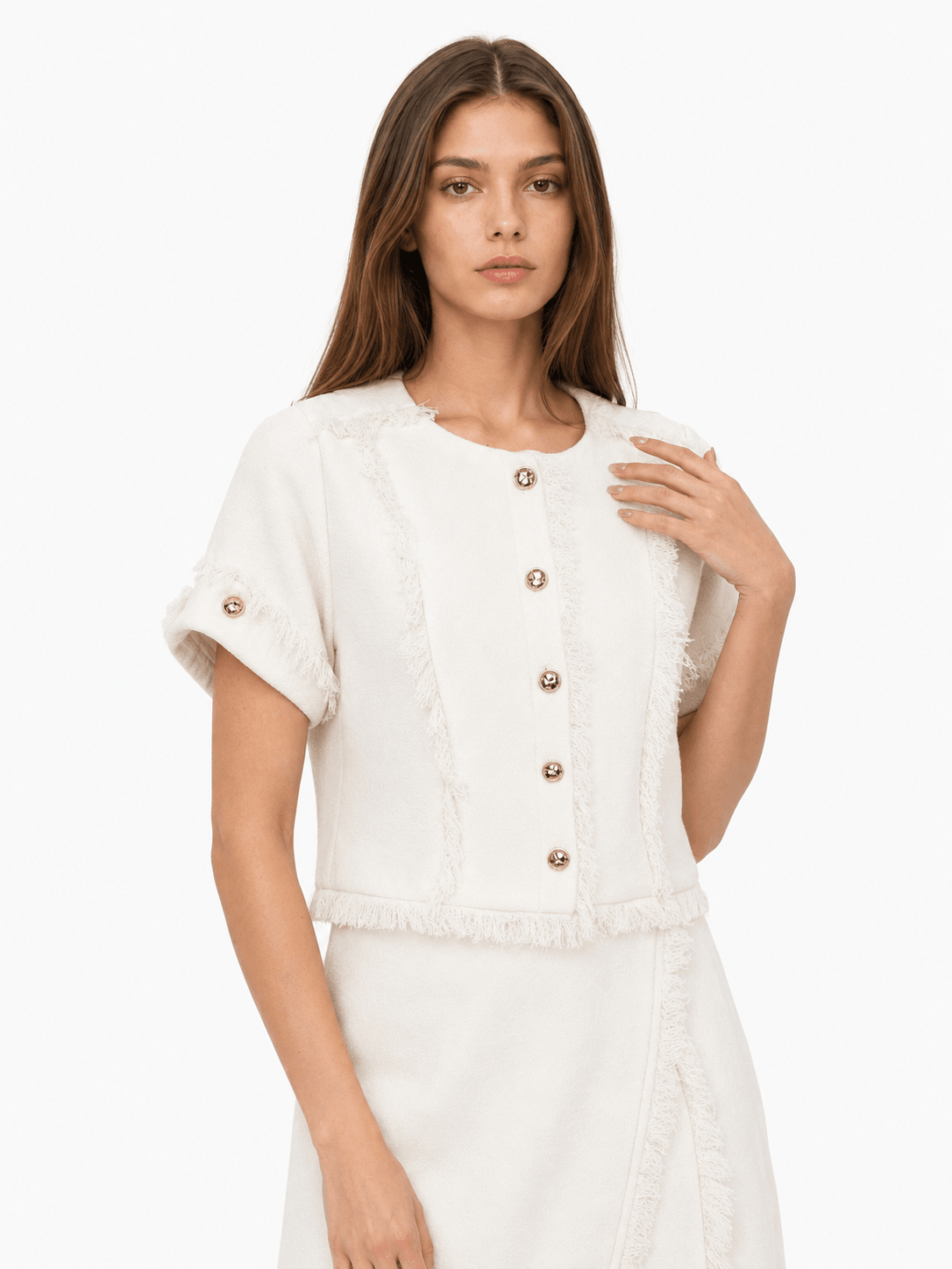 Tweed Elegant Top ZBP6067