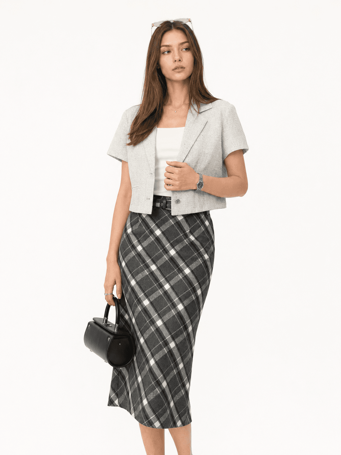 Tweed Short Sleeve Jacket ZBP6083