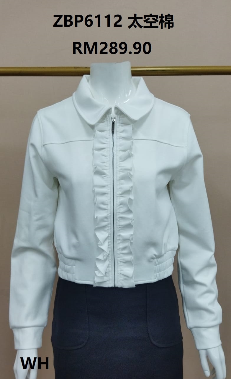 Scuba Ruffle Zip Jacket