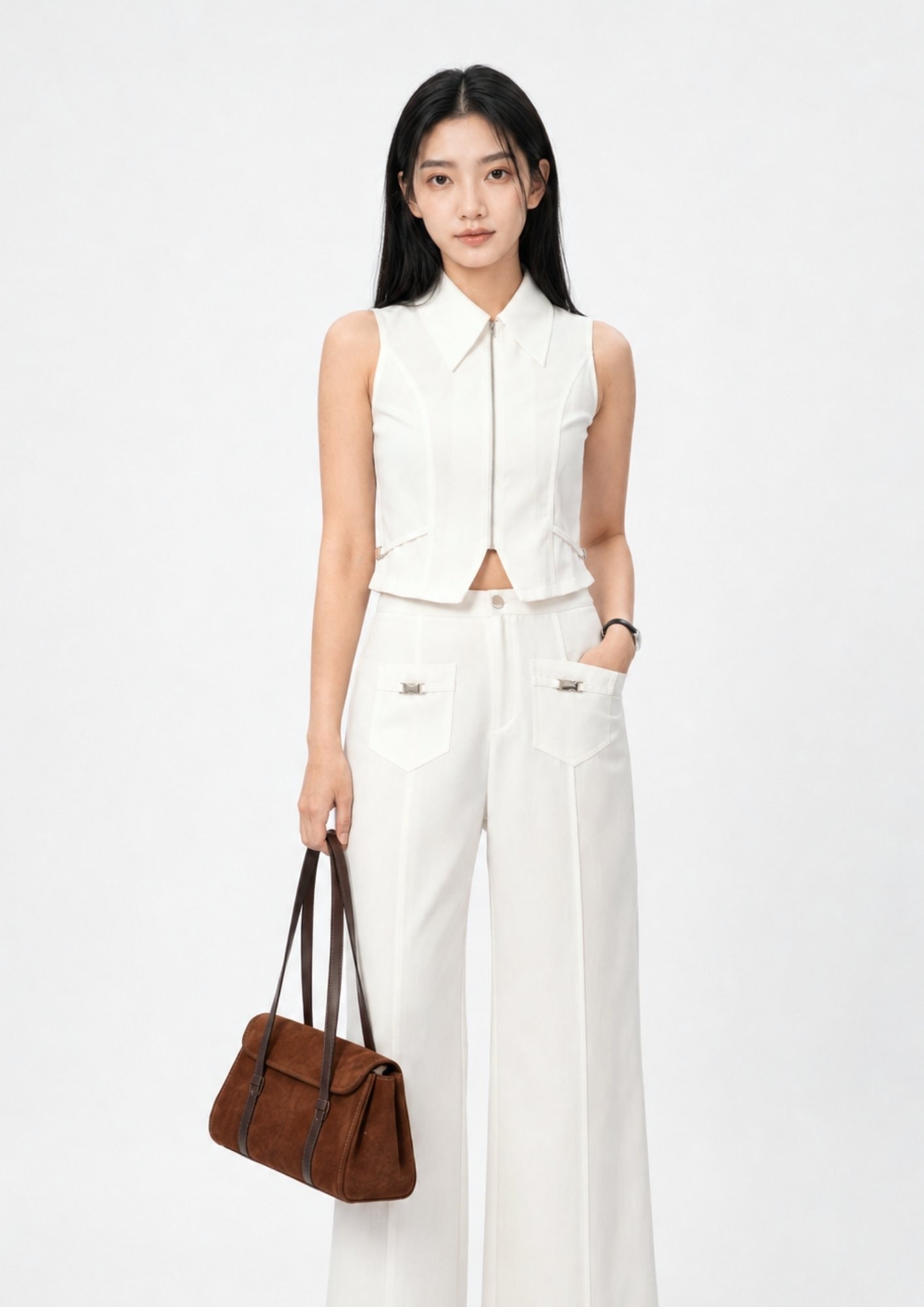 Sleek Zip Collar Vest ZBP6119