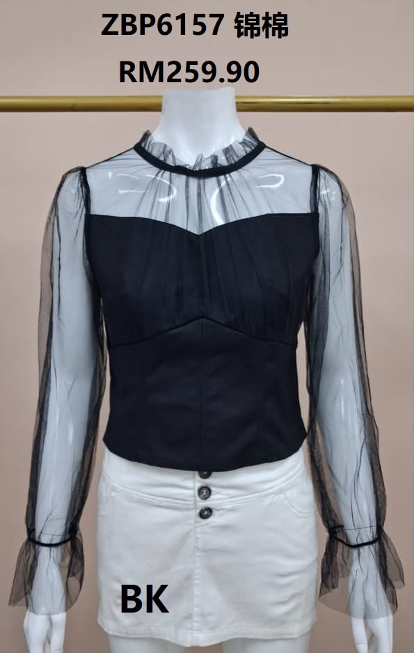 Sheer Mesh Panel Top