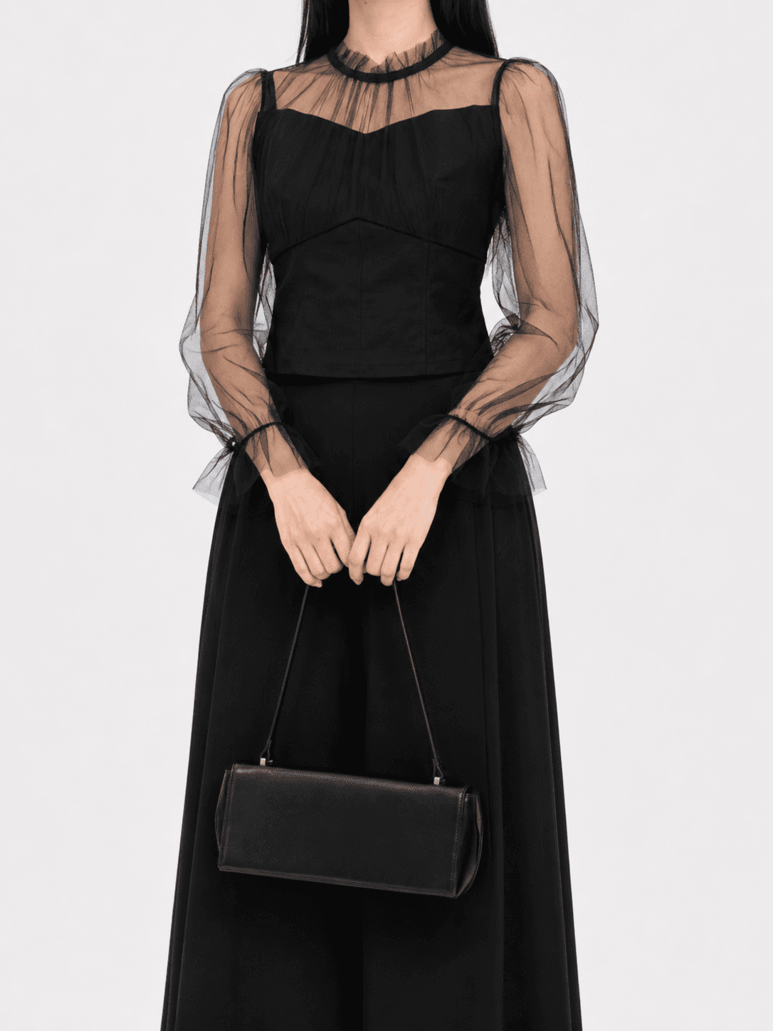Sheer Mesh Panel Top
