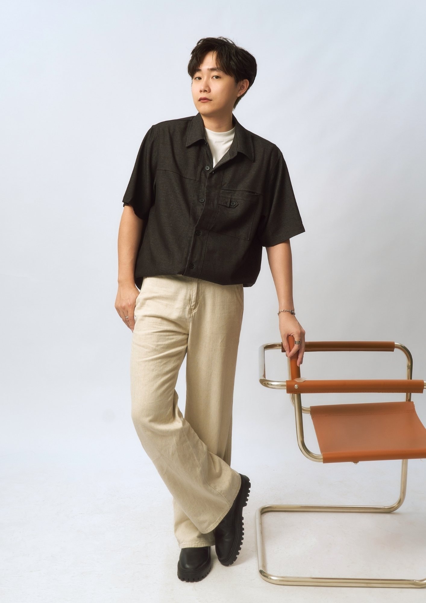COUPLE LOOK Oversized Casual Shirt