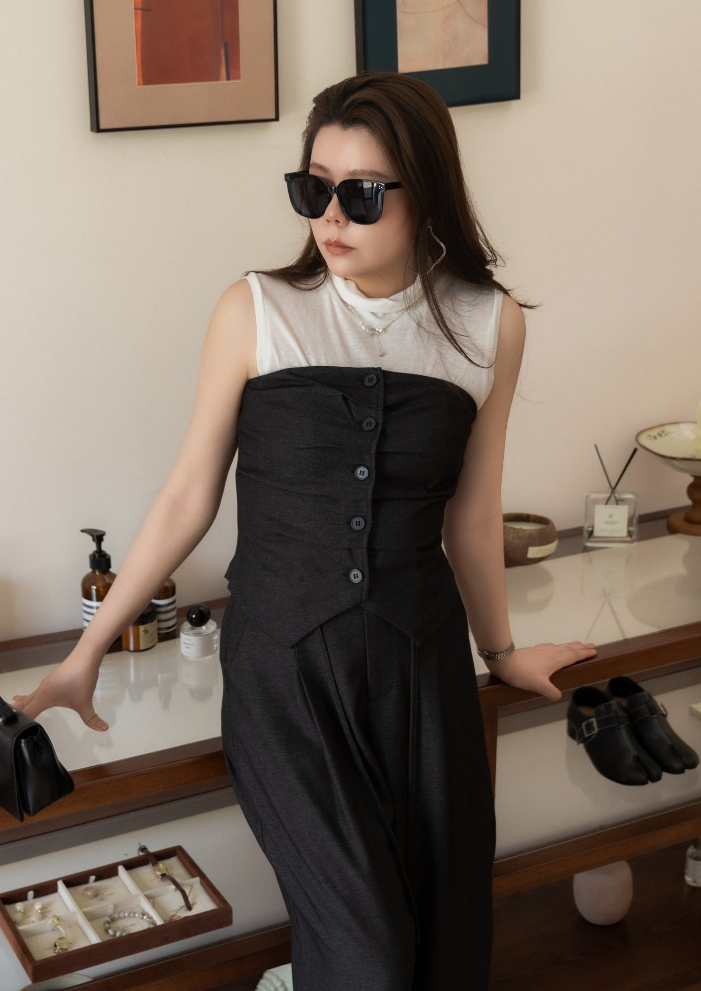 COUPLE LOOK Elegant Bandeau Top