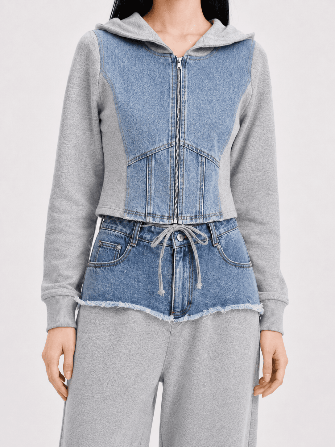 Urban Denim Sculpt Hoodie