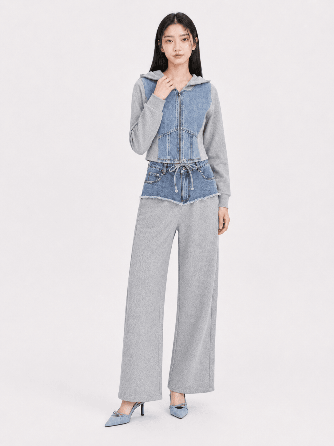 Urban Denim Sculpt Hoodie