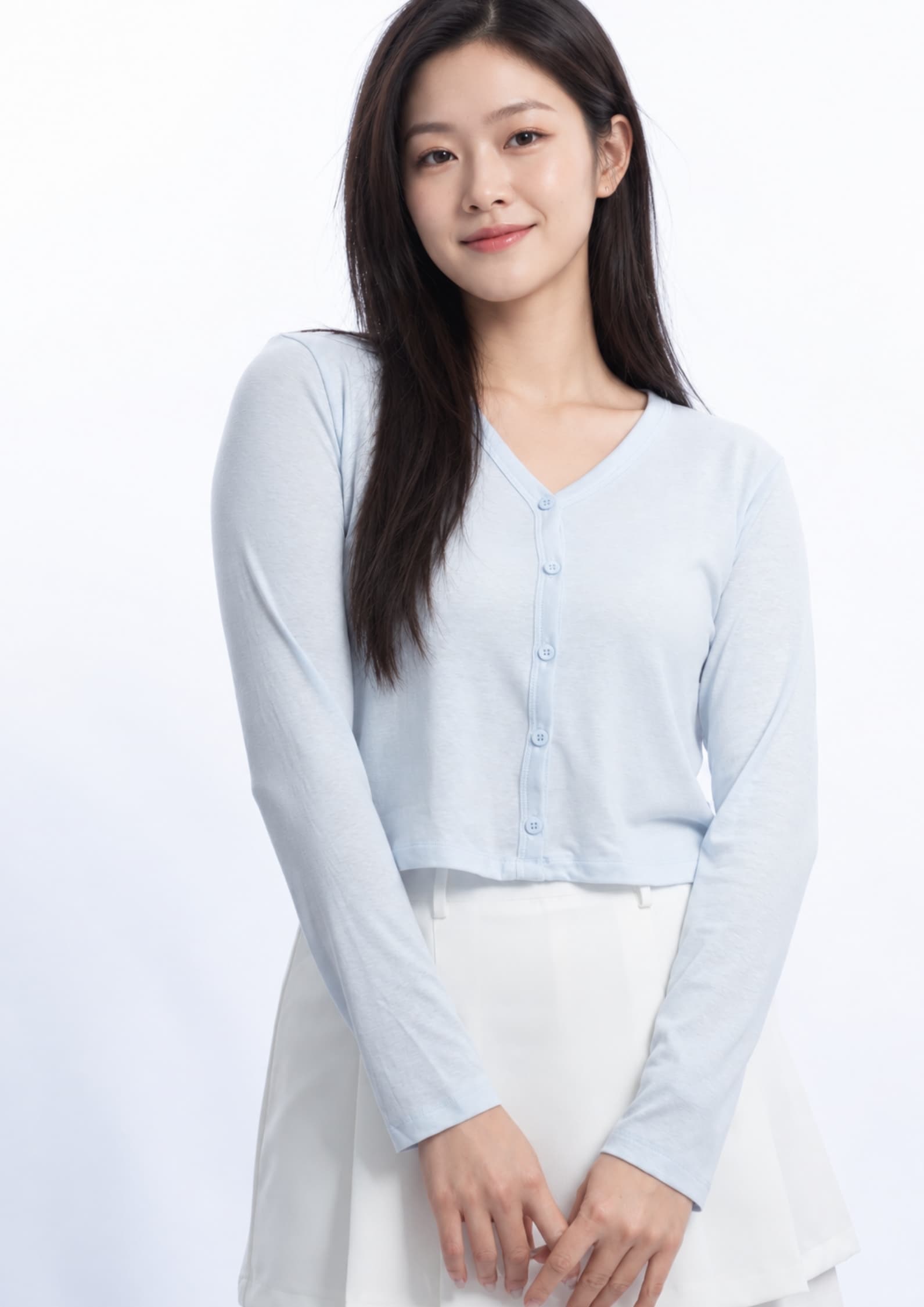 Elara V-Neck Button Cardigan