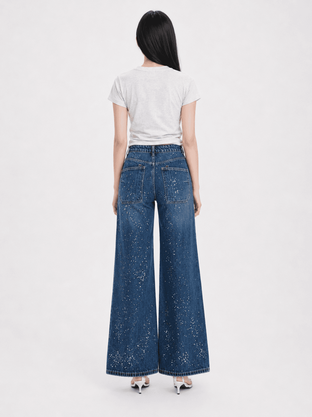 Rhinestone Denim Pants ZJL5037