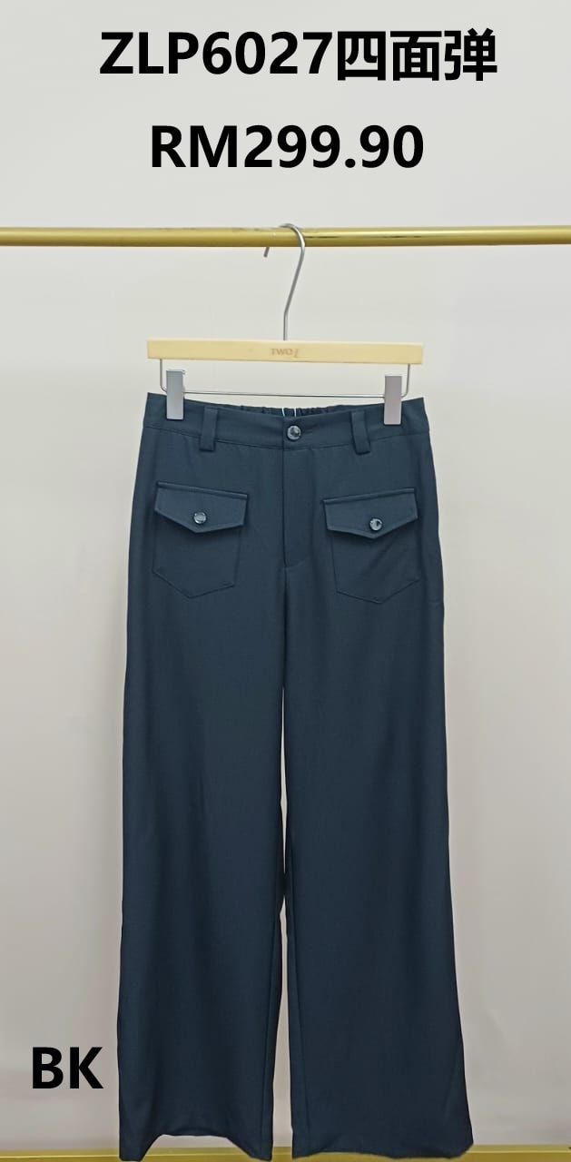 Front Pocket Straight-Leg Pants