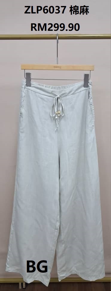 Comfort Linen Blend Wide-Leg Pants