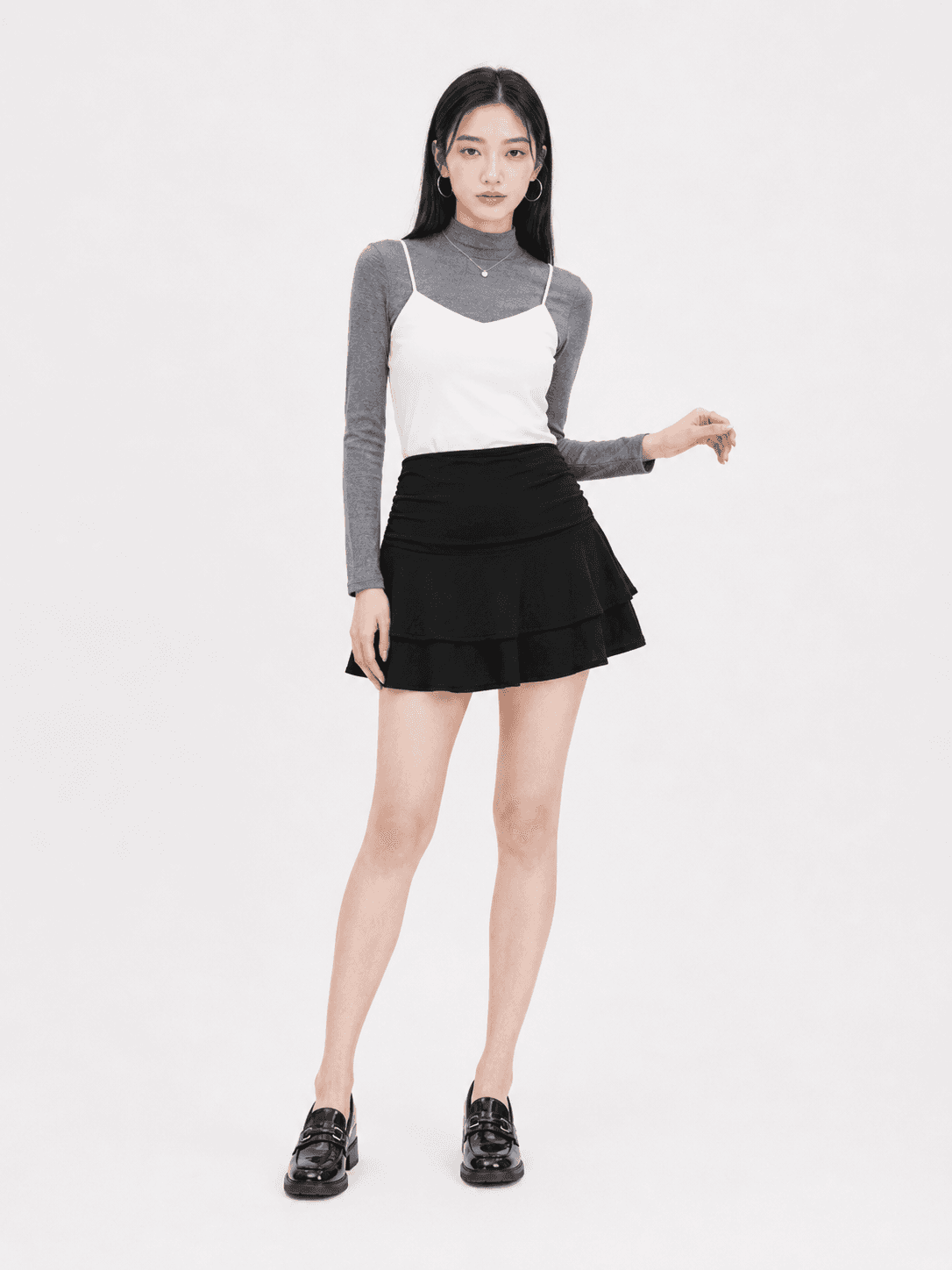 Ruffle Hem Skirt ZSK5060