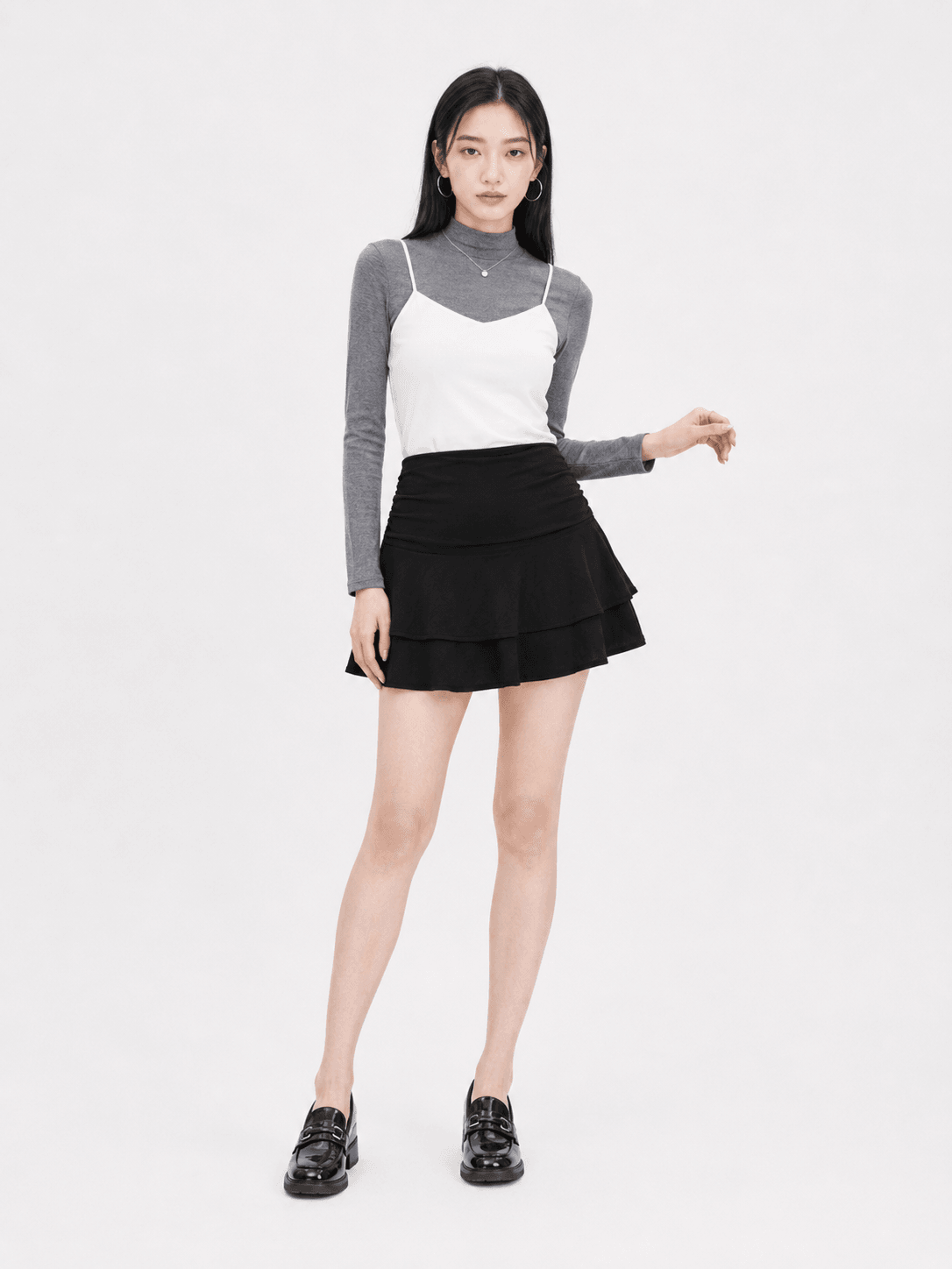 Ruffle Hem Skirt ZSK5060