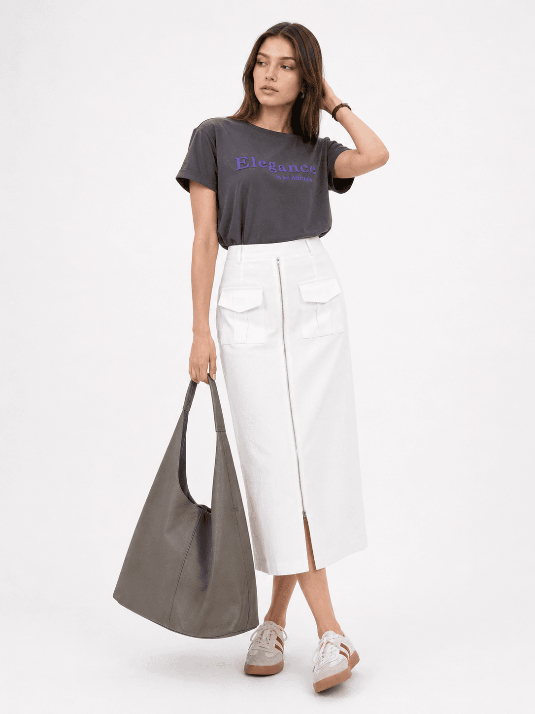 Front-Zip Skirt ZSK6006