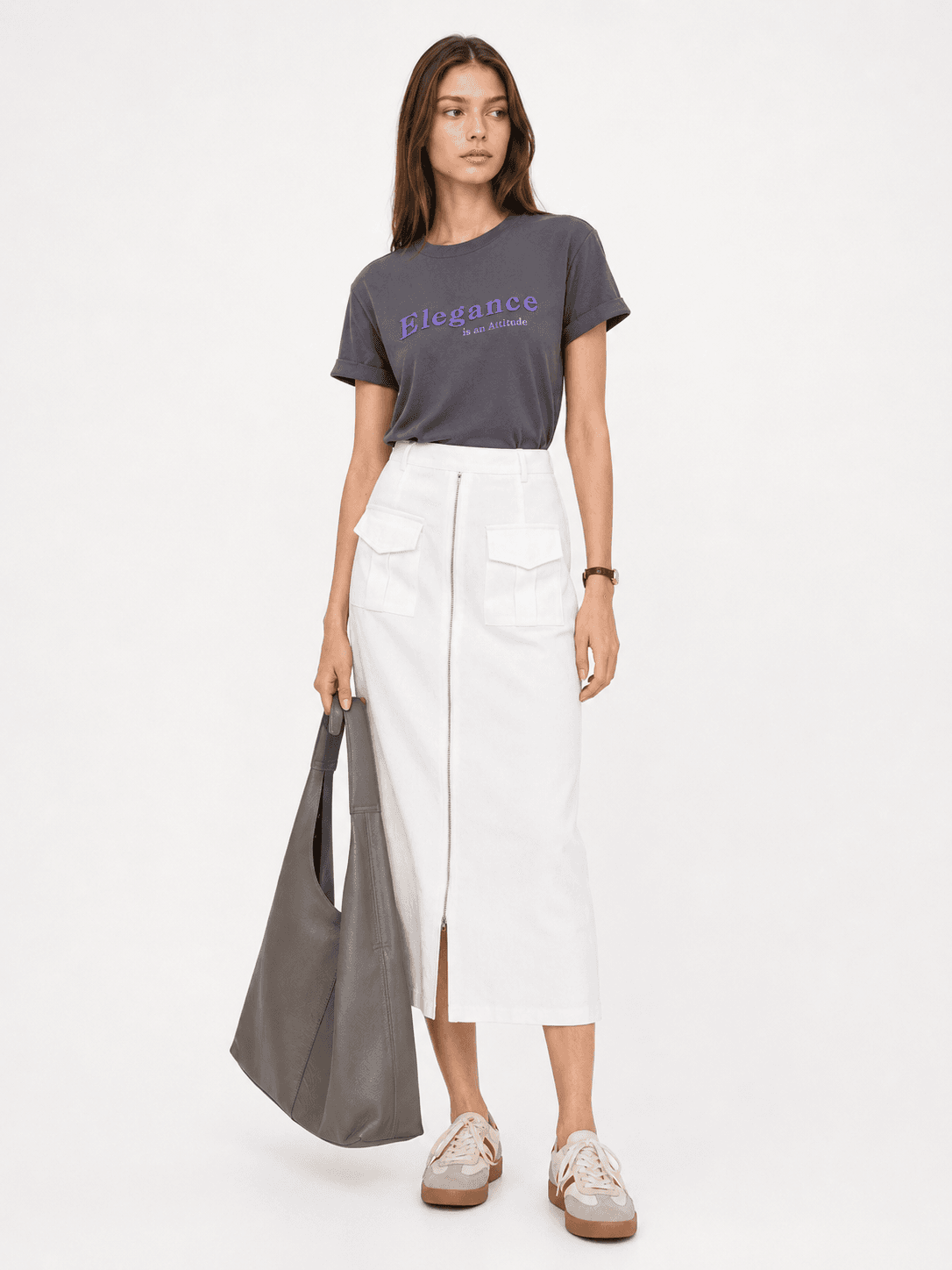 Front-Zip Skirt ZSK6006