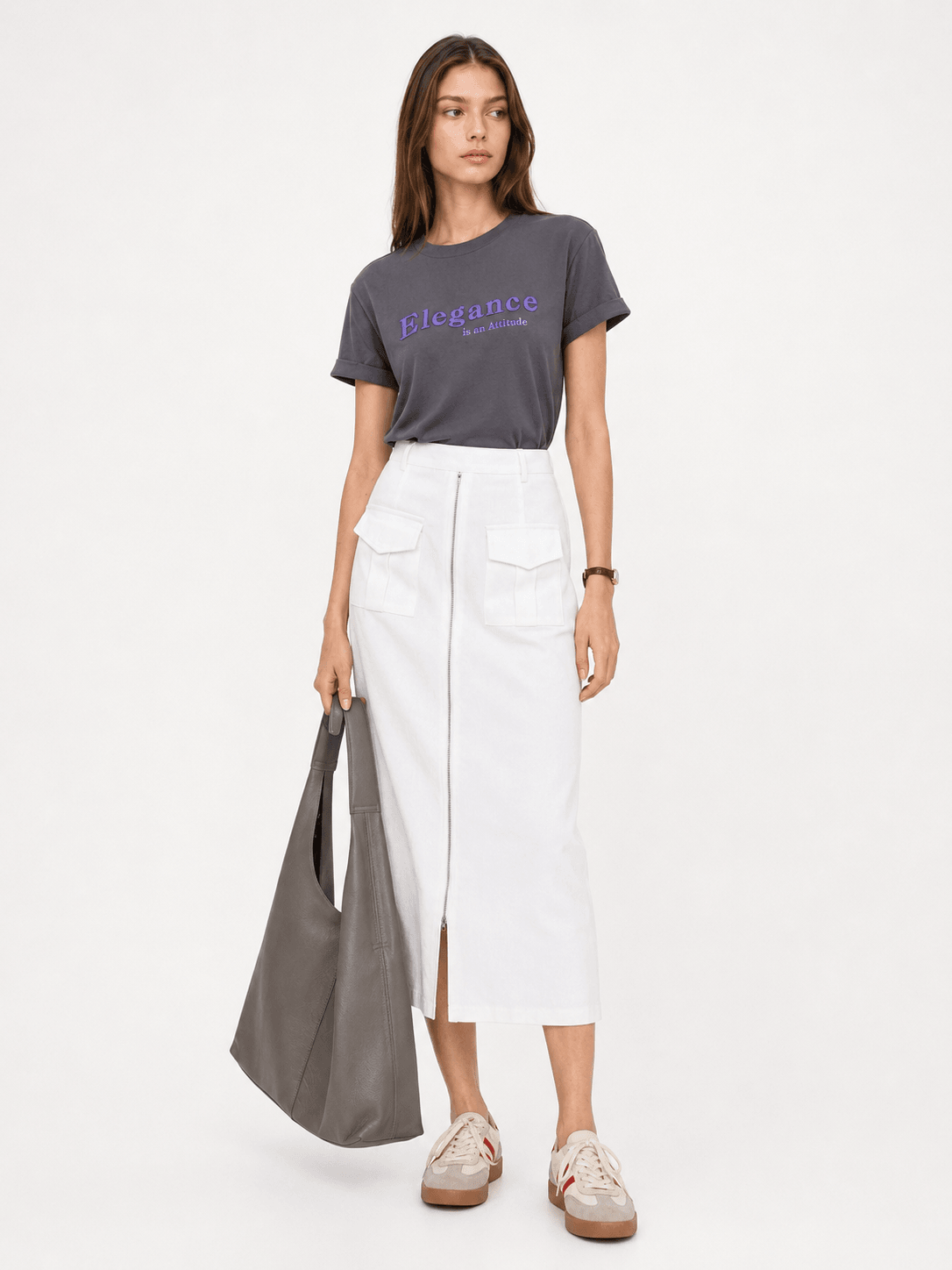 Front-Zip Skirt ZSK6006
