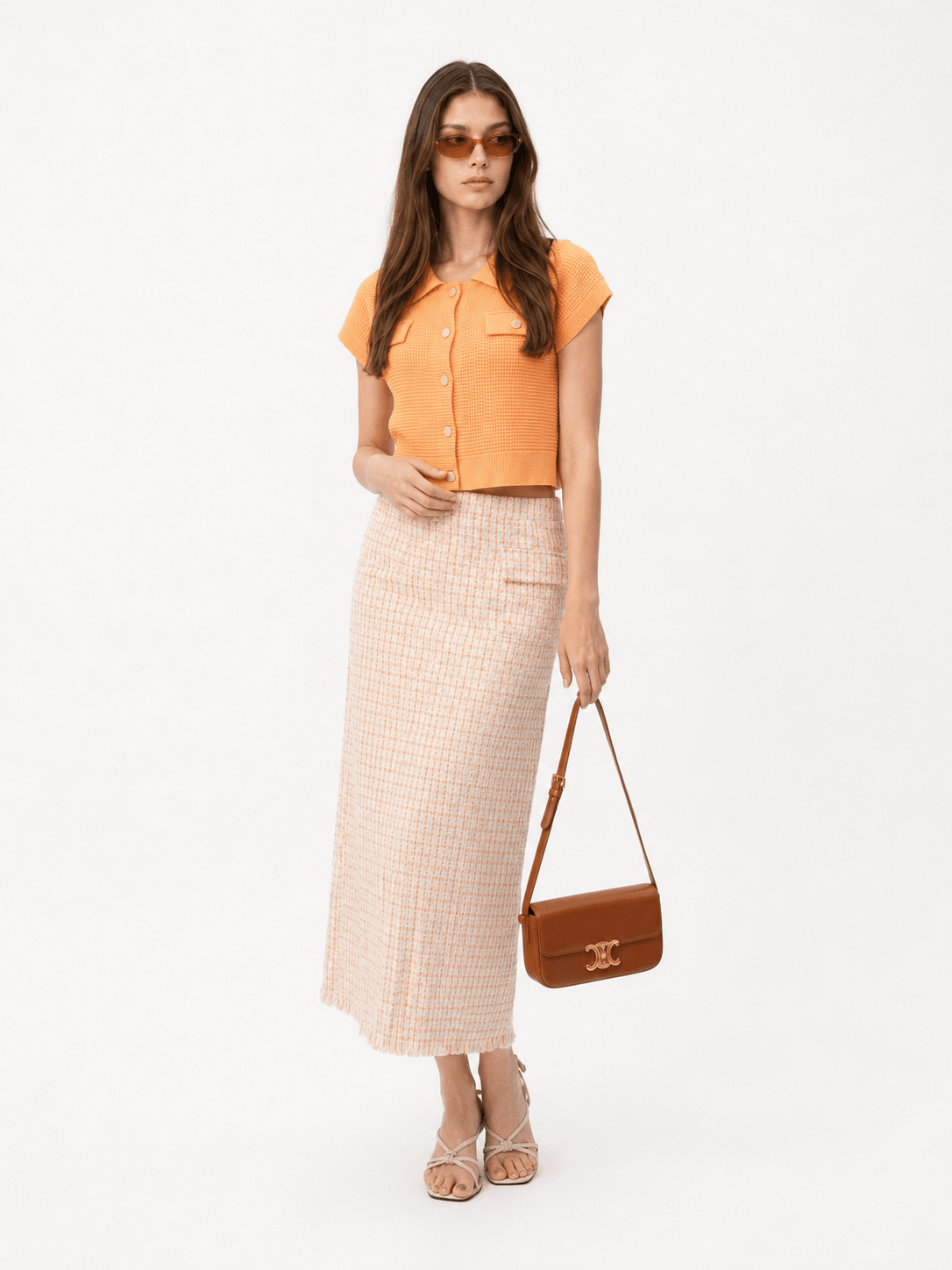 Tweed Check Maxi SkirtZSK6024