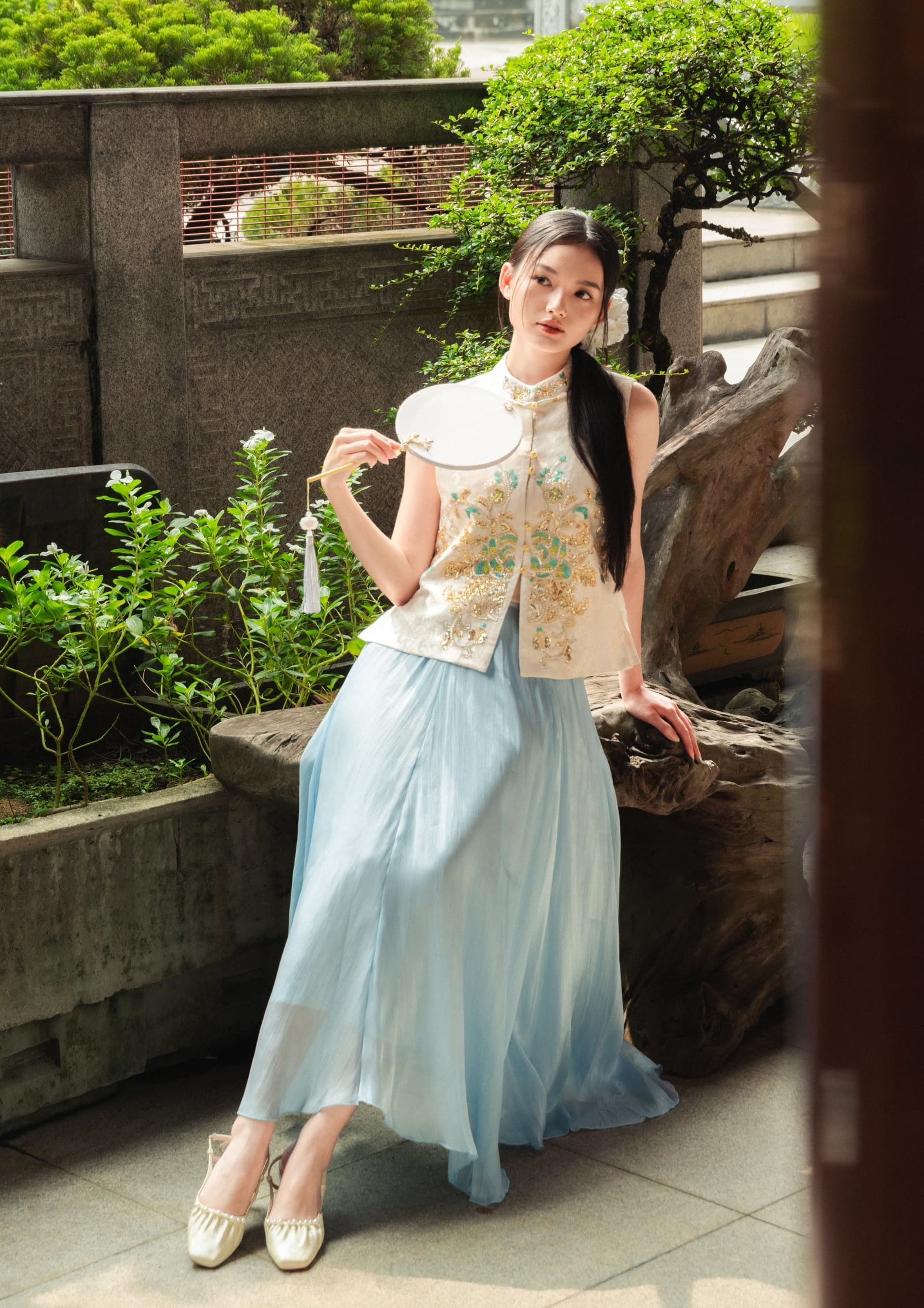 Flowy Mesh Maxi Skirt