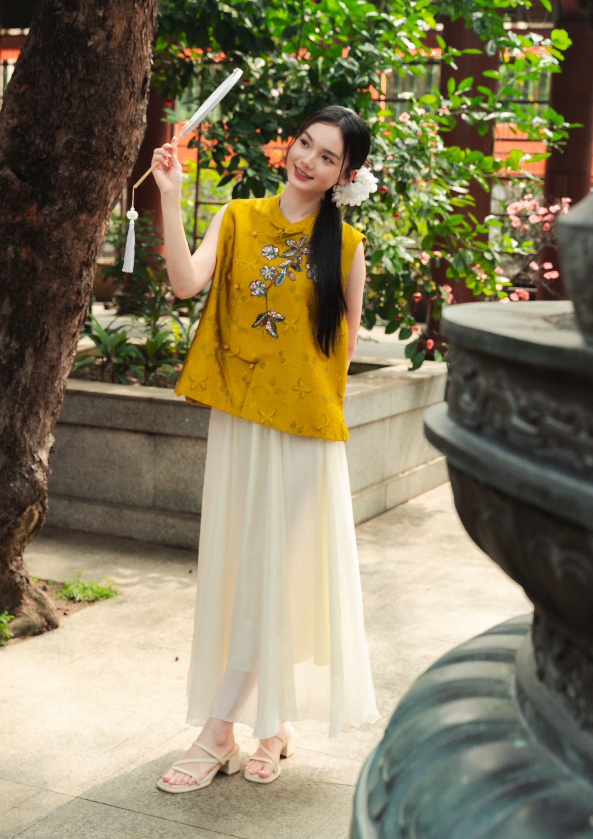 Flowy Mesh Maxi Skirt