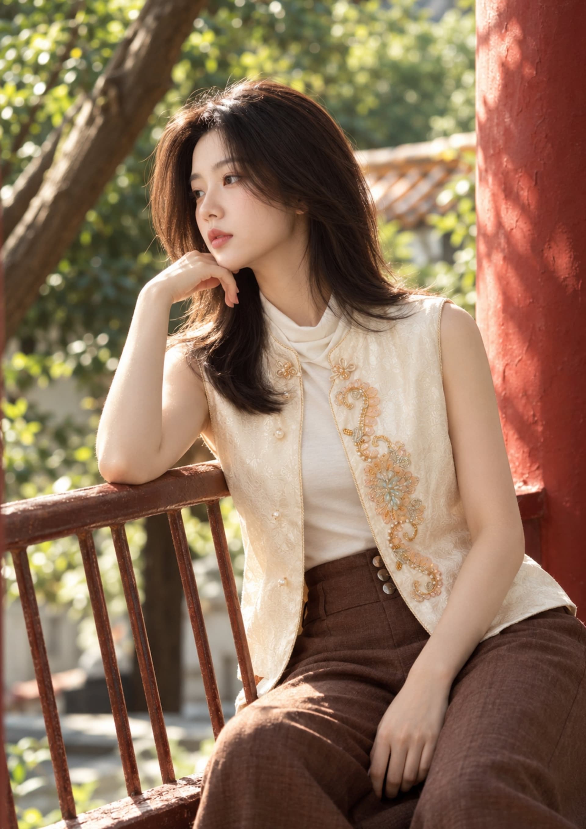CNY2027 Baroque Embellished Vest