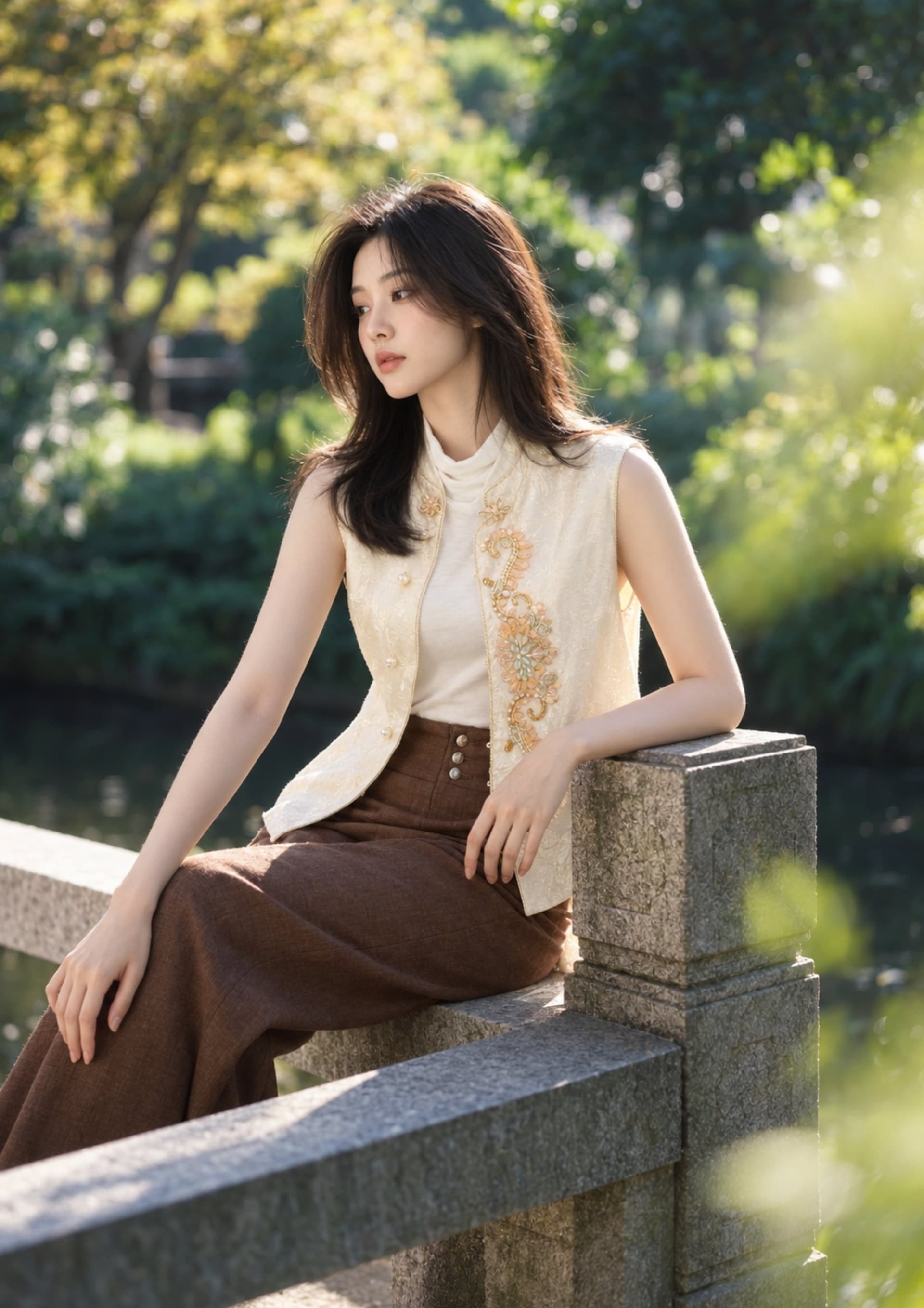 CNY2027 Baroque Embellished Vest
