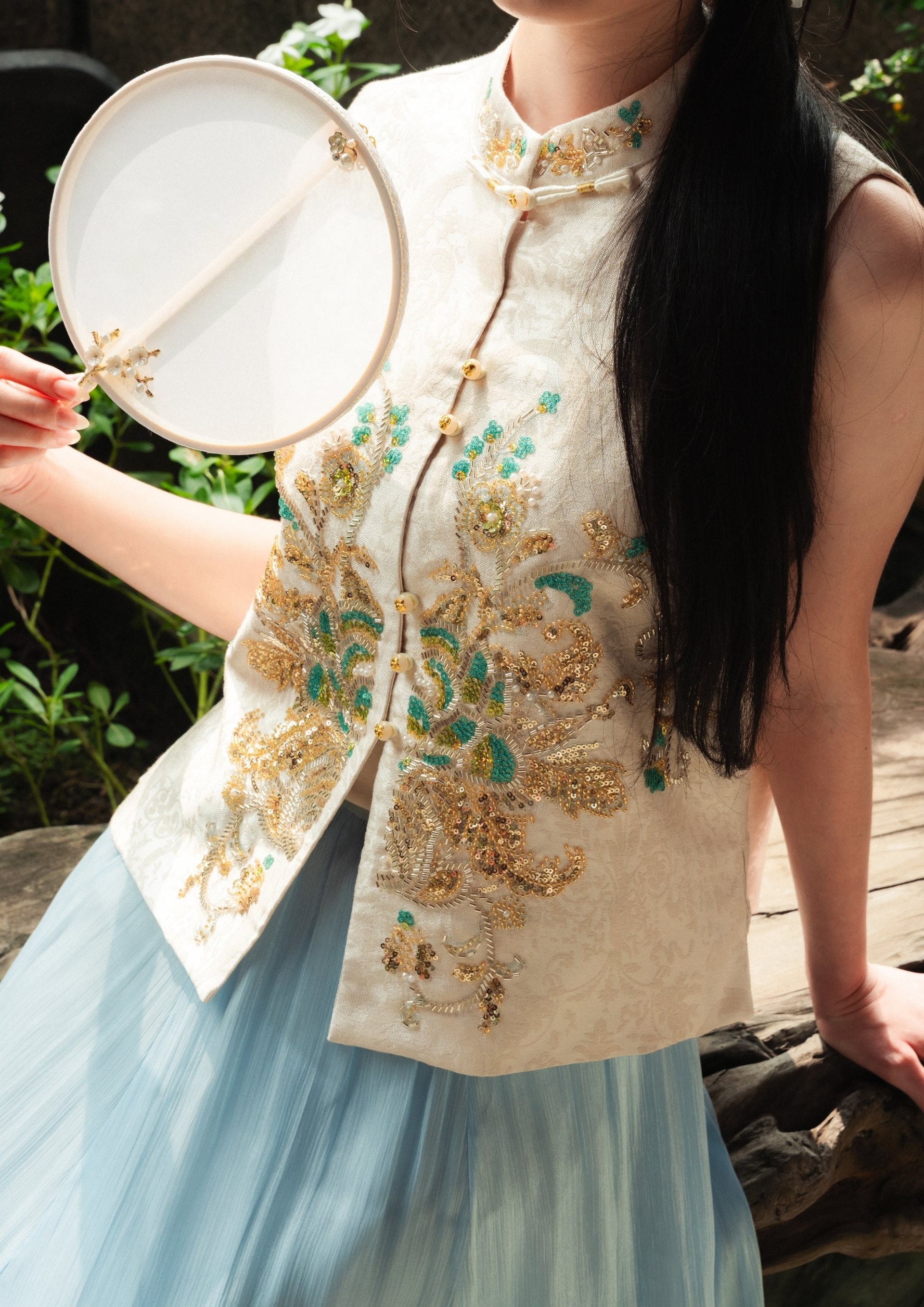 CNY2027 Ornate Embroidered Vest